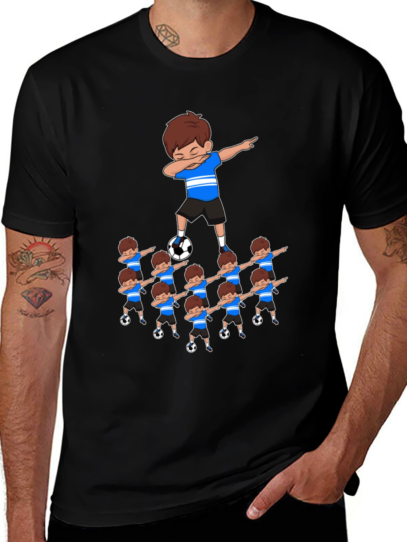 Variant 13 of Dabbing Soccer Team Graphic T-Shirt
