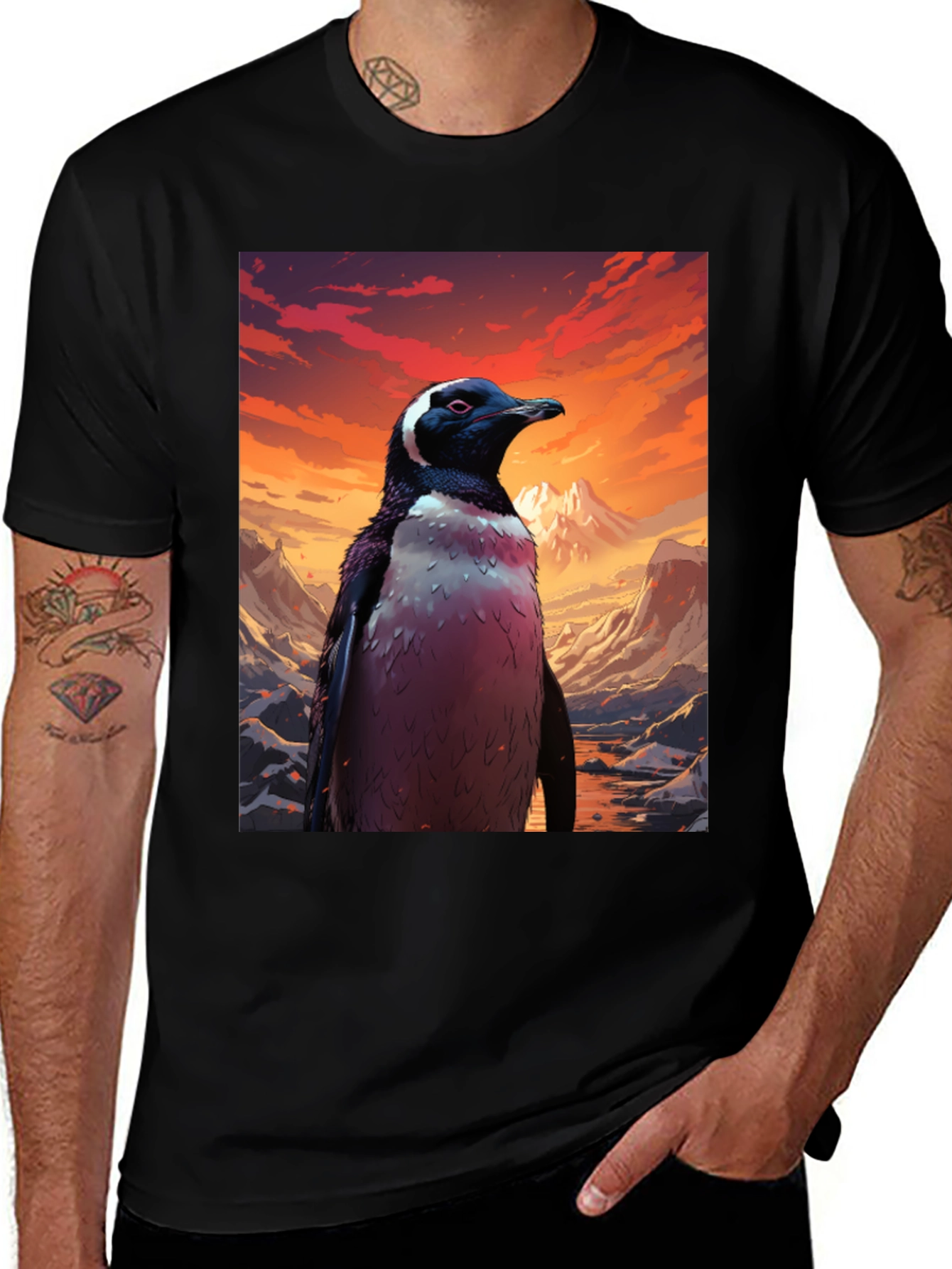 Variant 2 of Penguin Landscape Graphic Tee