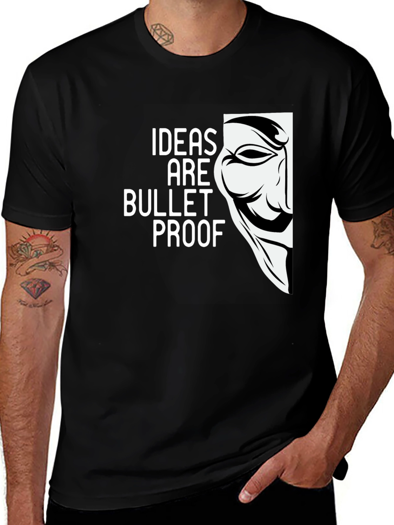 Variant 16 of Ideas Are Bulletproof Graphic Tee