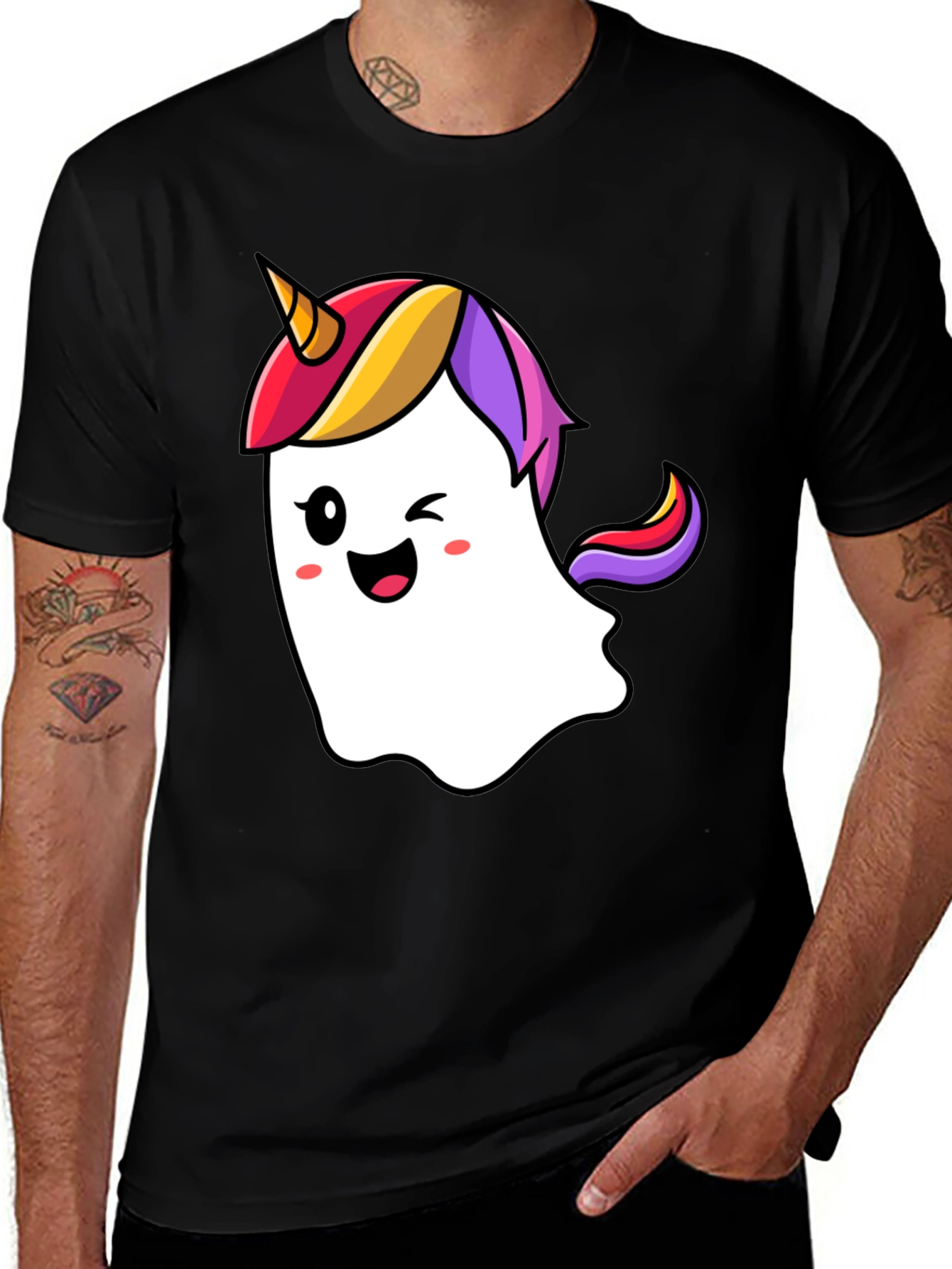 Variant 5 of Unicorn Ghost T-Shirt - Spooky Cute Halloween Tee