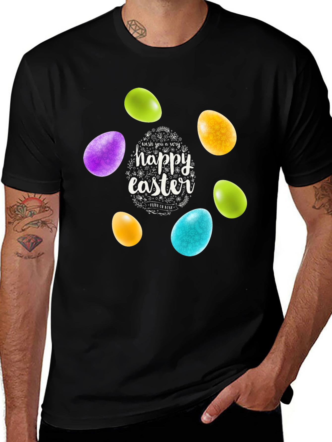 Happy Easter T-Shirt Colorful Eggs