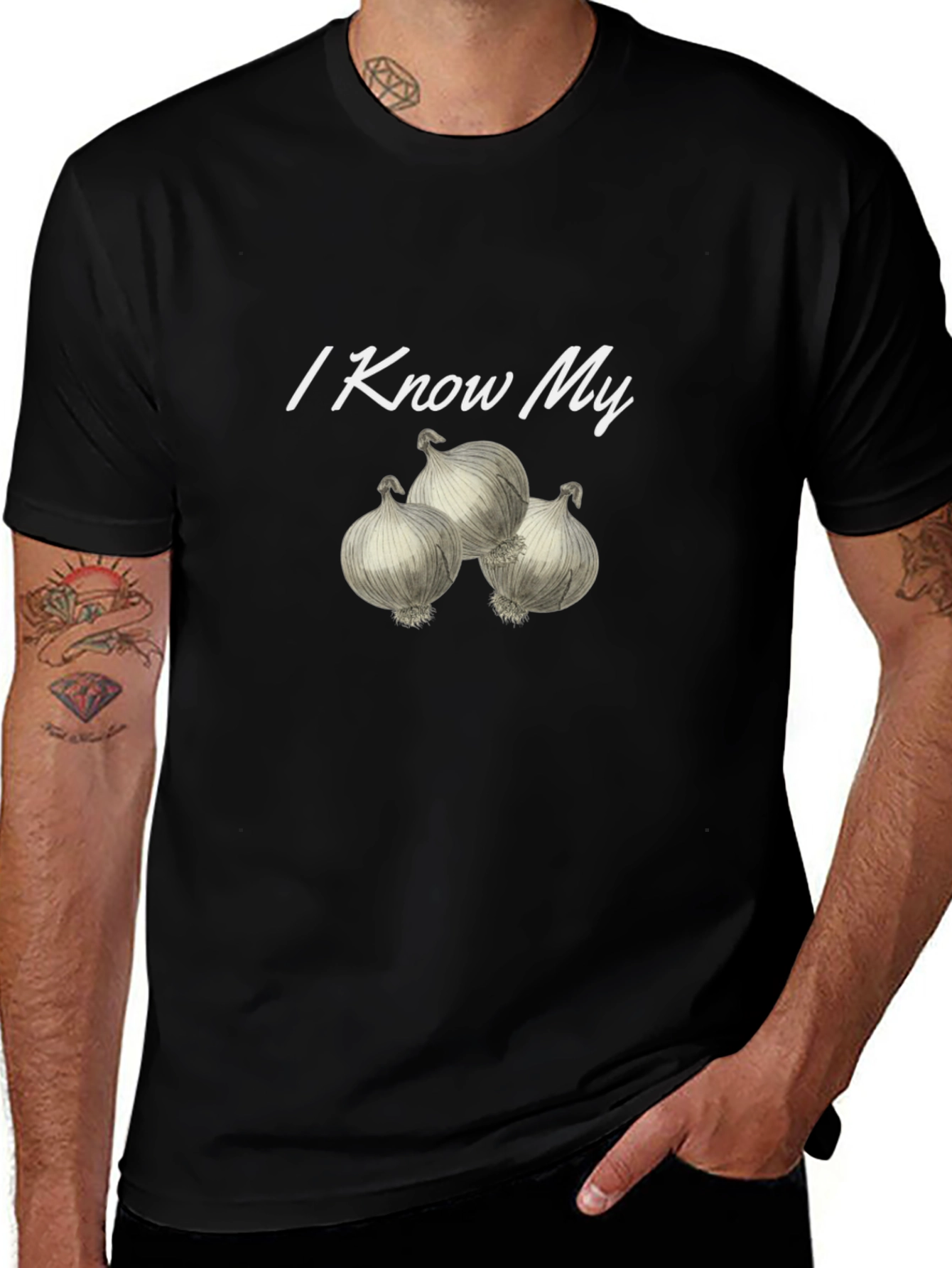 Variant 4 of I Know My Onions Graphic Tee - Unisex