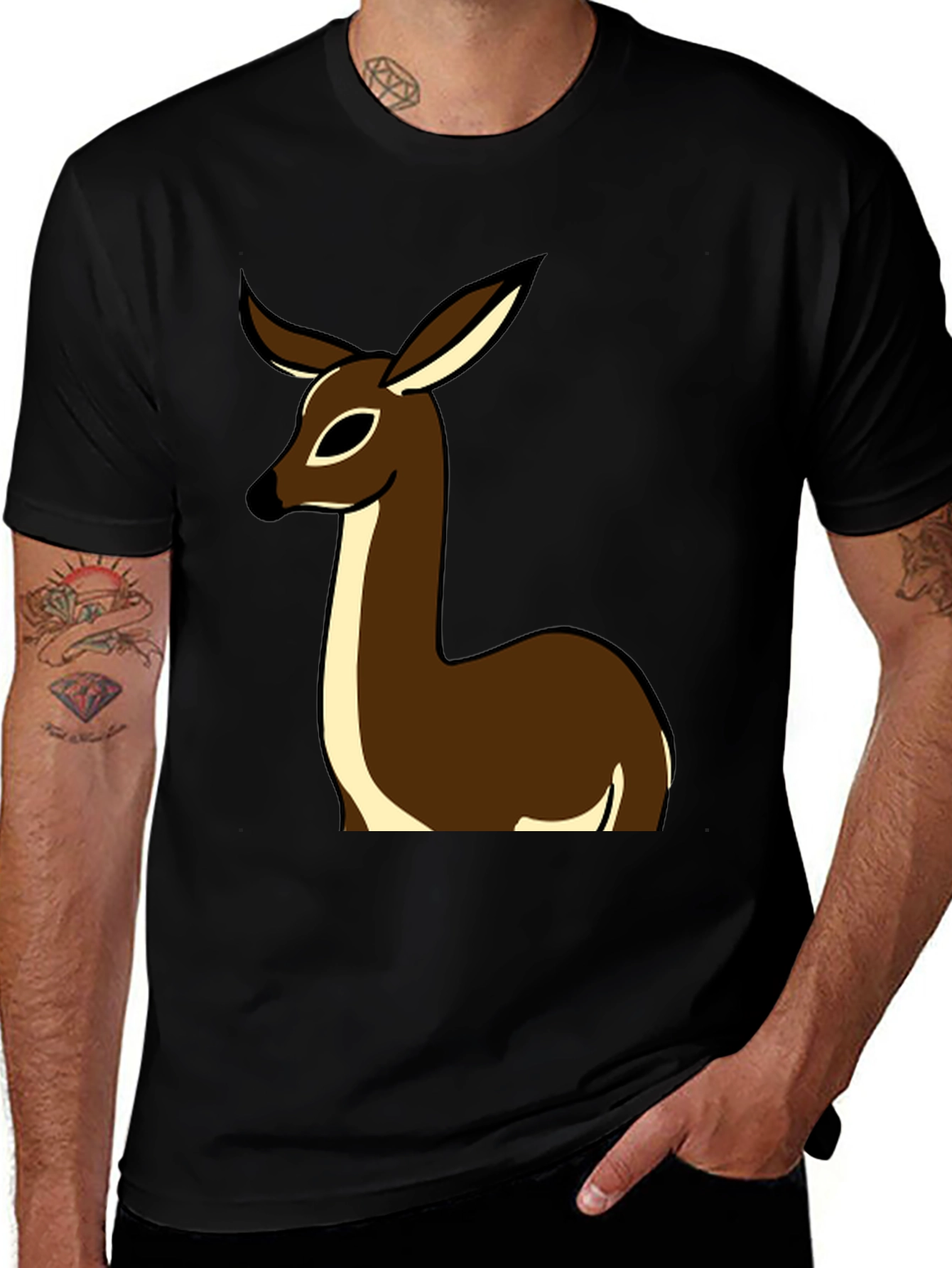 Variant 10 of Deer Graphic T-Shirt - Casual Style