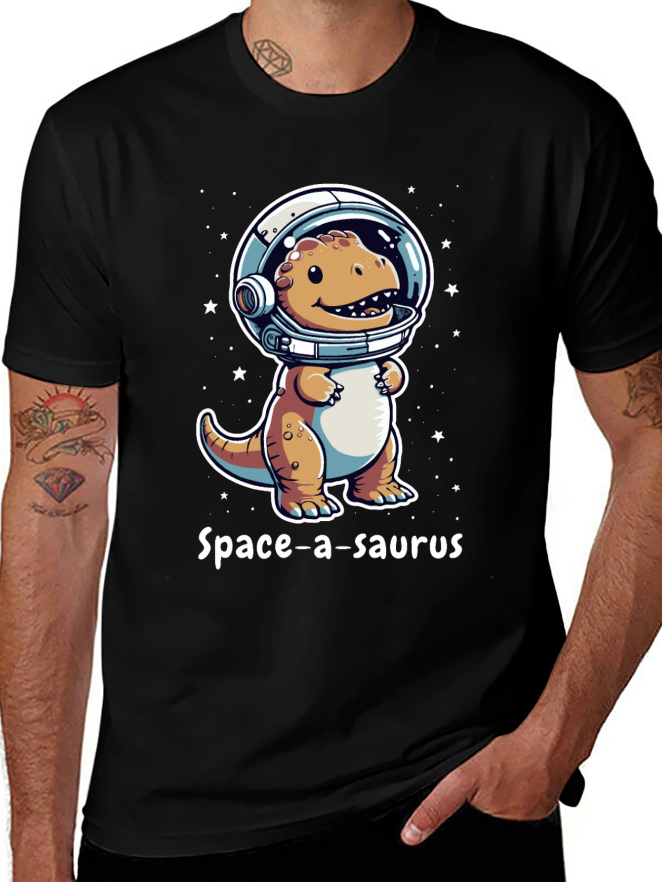 Space-a-saurus T-Shirt - Dinosaur Astronaut Tee