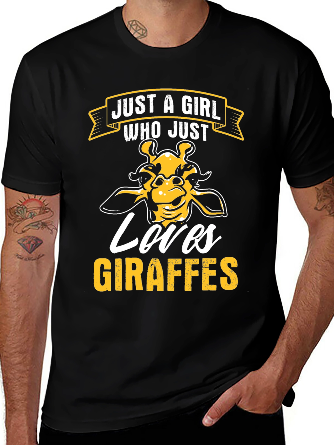 Variant 20 of Giraffe Lover T-Shirt - Just A Girl Who Loves Giraffes