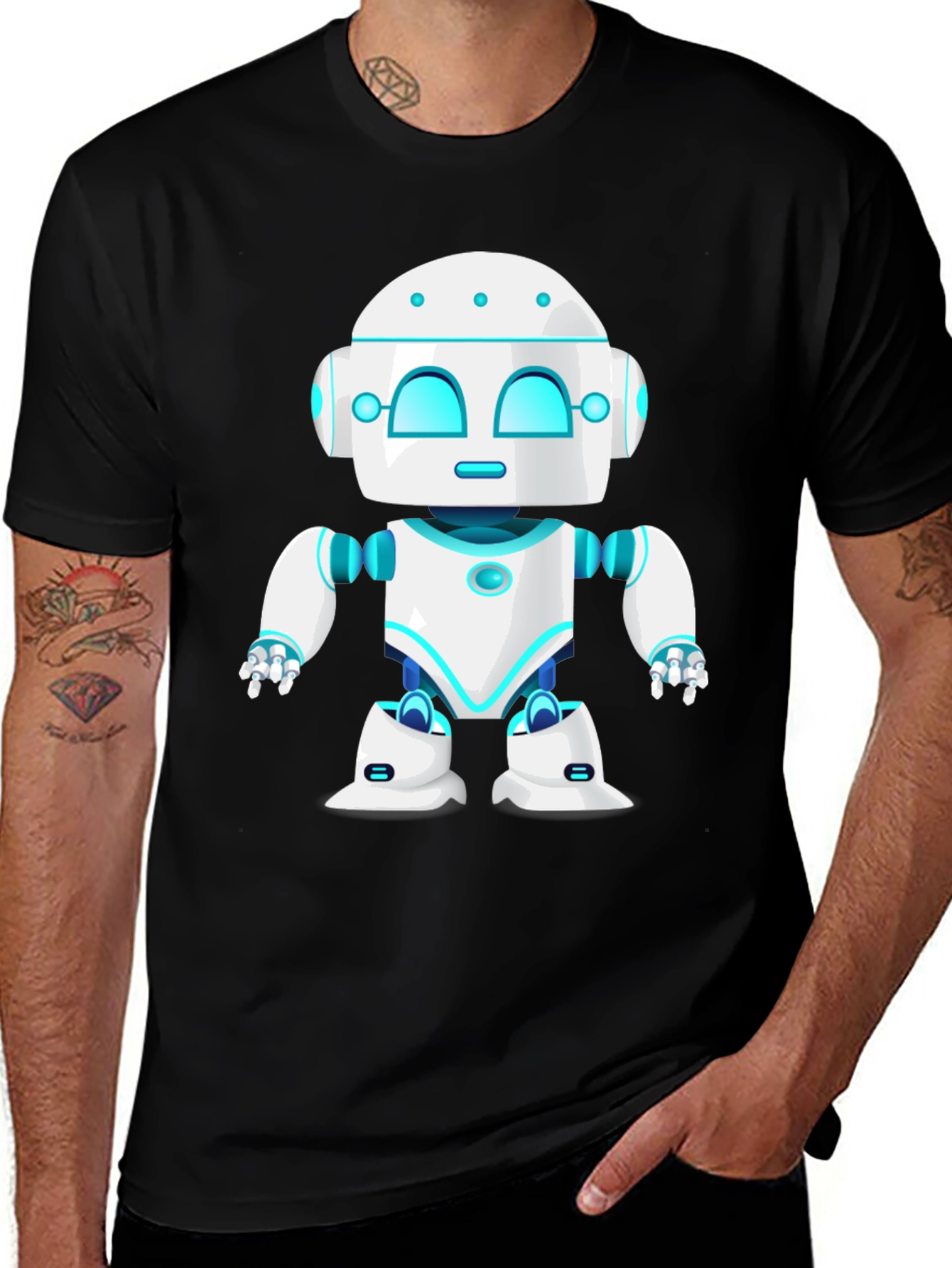 Variant 5 of Robot Graphic T-Shirt - Funky Design for Tech Lovers