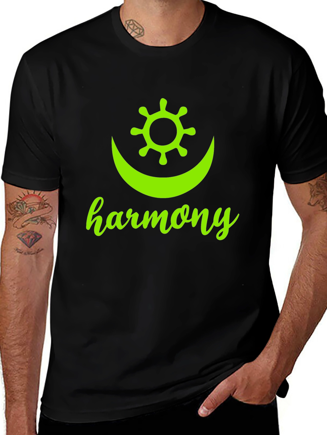 Variant 6 of Harmony Graphic Tee - Black Unisex T-Shirt