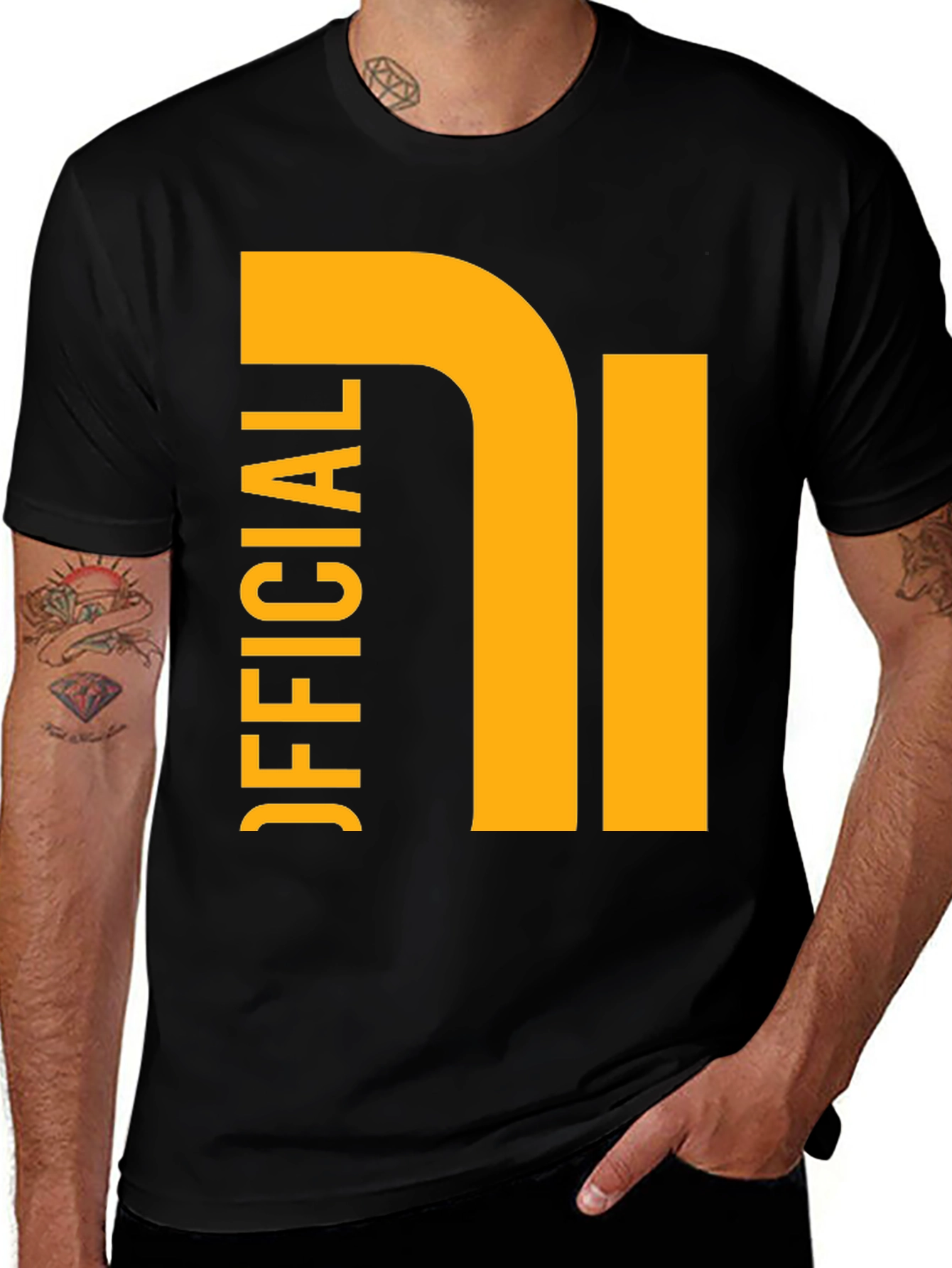 Variant 19 of Official Black Graphic T-Shirt