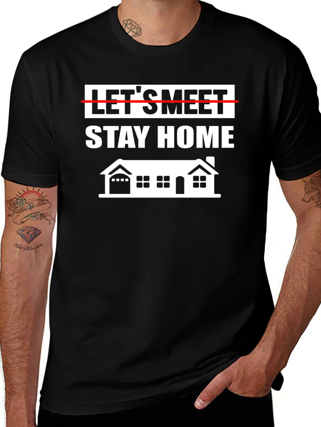 Variant 26 of Stay Home T-Shirt - Social Distancing Tee