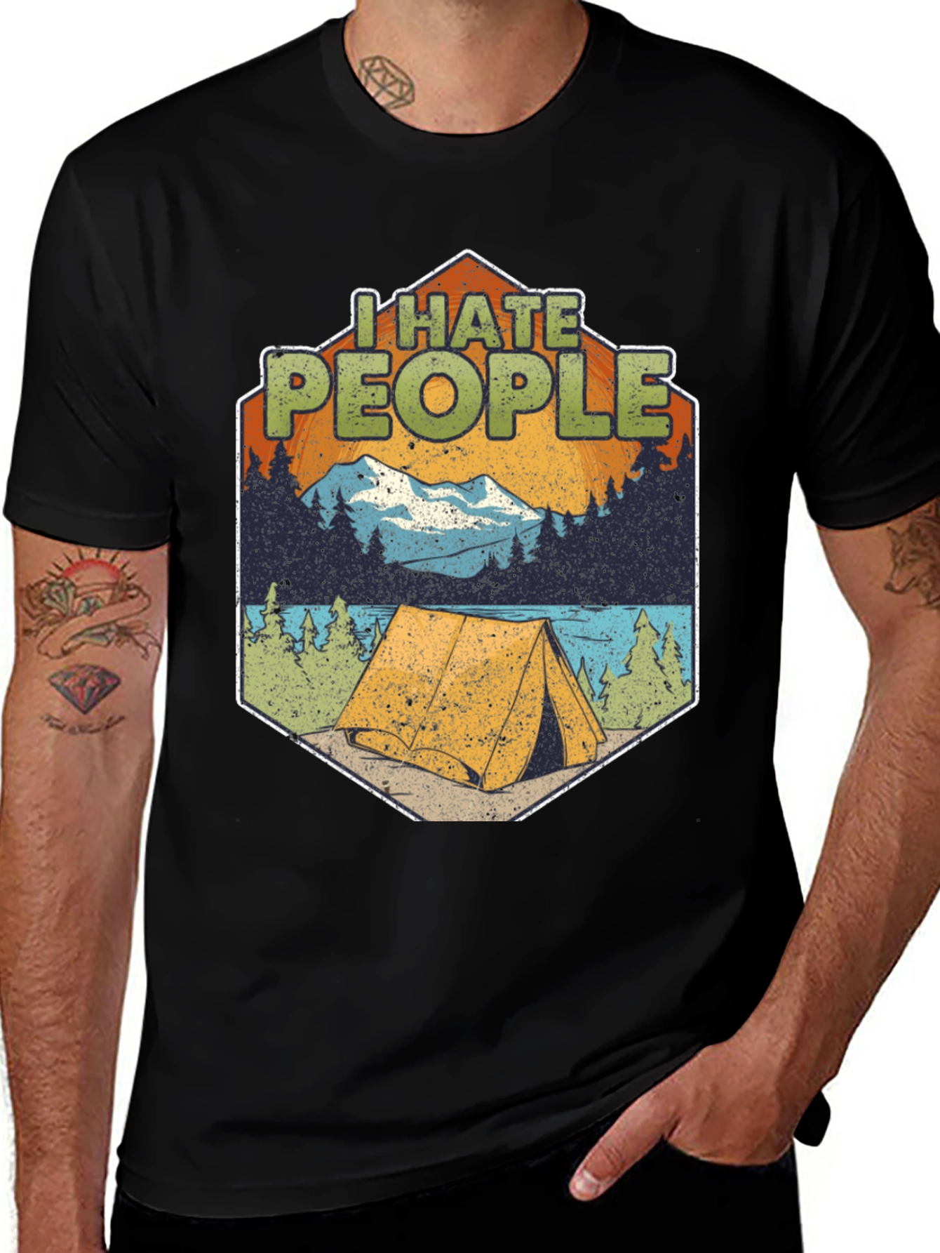 Variant 4 of I Hate People Camping T-Shirt