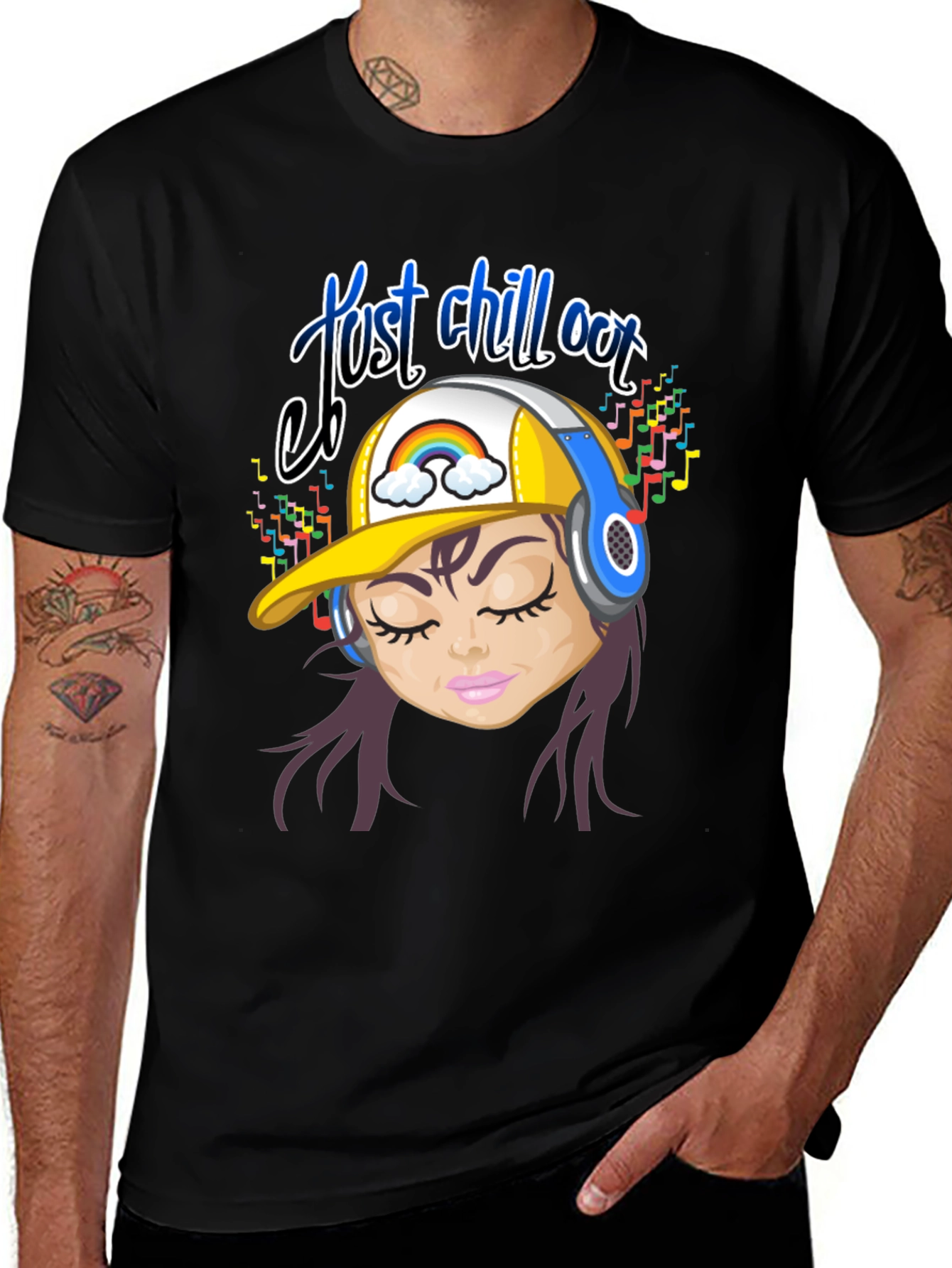 Variant 22 of Just Chill Out T-Shirt - Relaxed Cartoon Style
