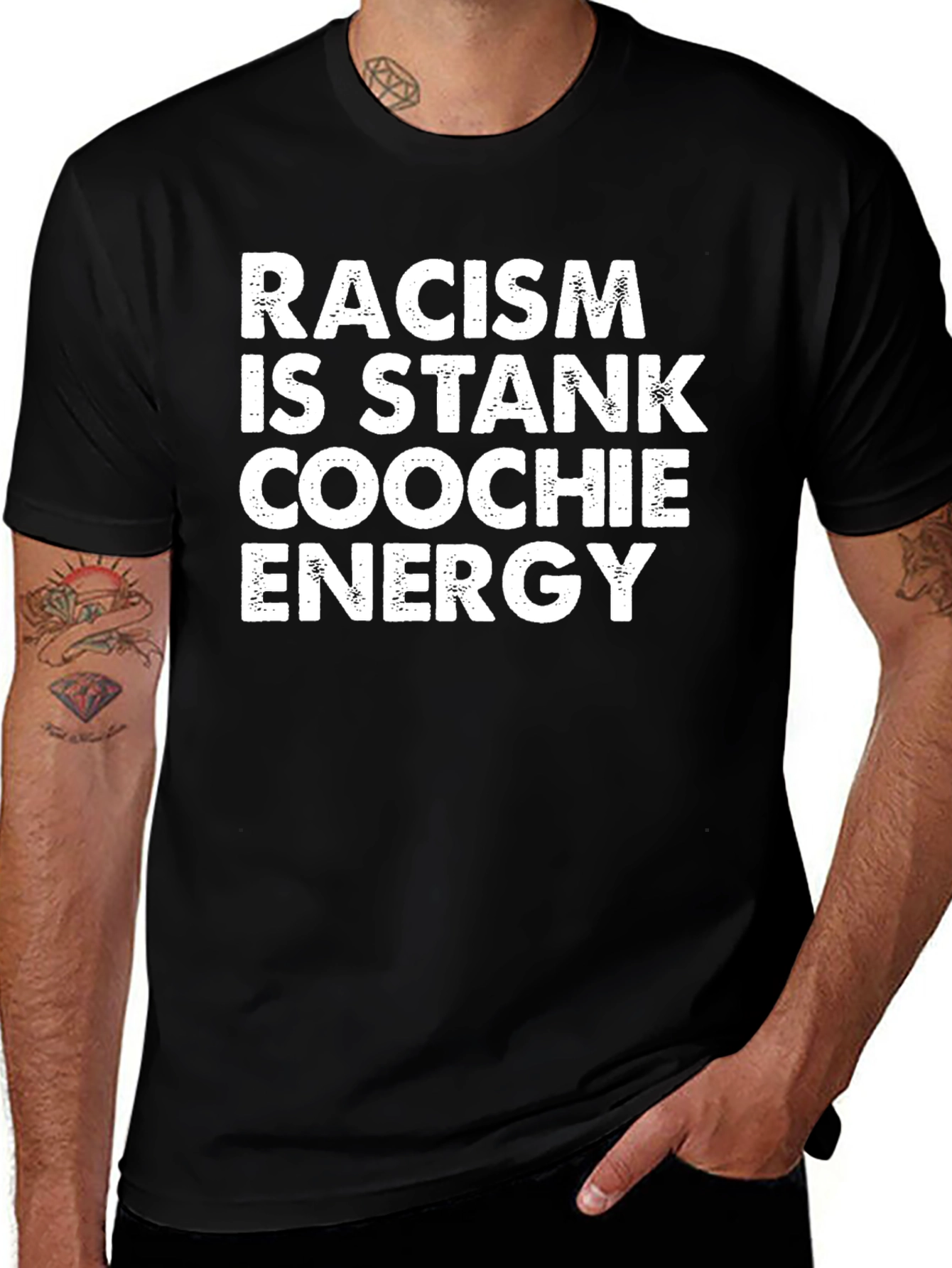 Variant 9 of Racism is Stank Coochie Energy Tee