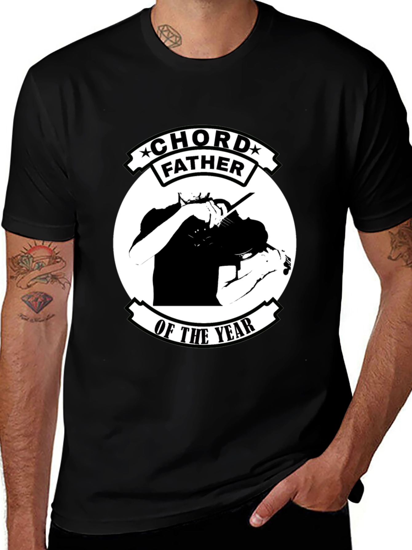 Variant 23 of Chord Father of the Year Black T-Shirt