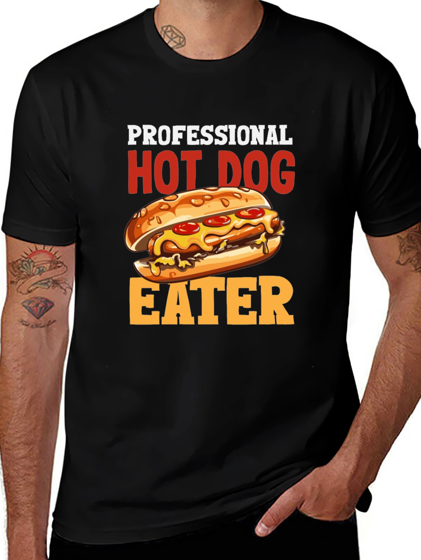 Variant 28 of Professional Hot Dog Eater T-Shirt - Funny Foodie Tee