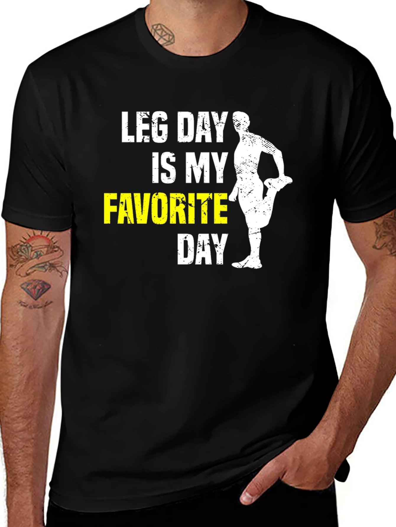 Variant 23 of Leg Day Is My Favorite Day T-Shirt - Gym Workout Apparel