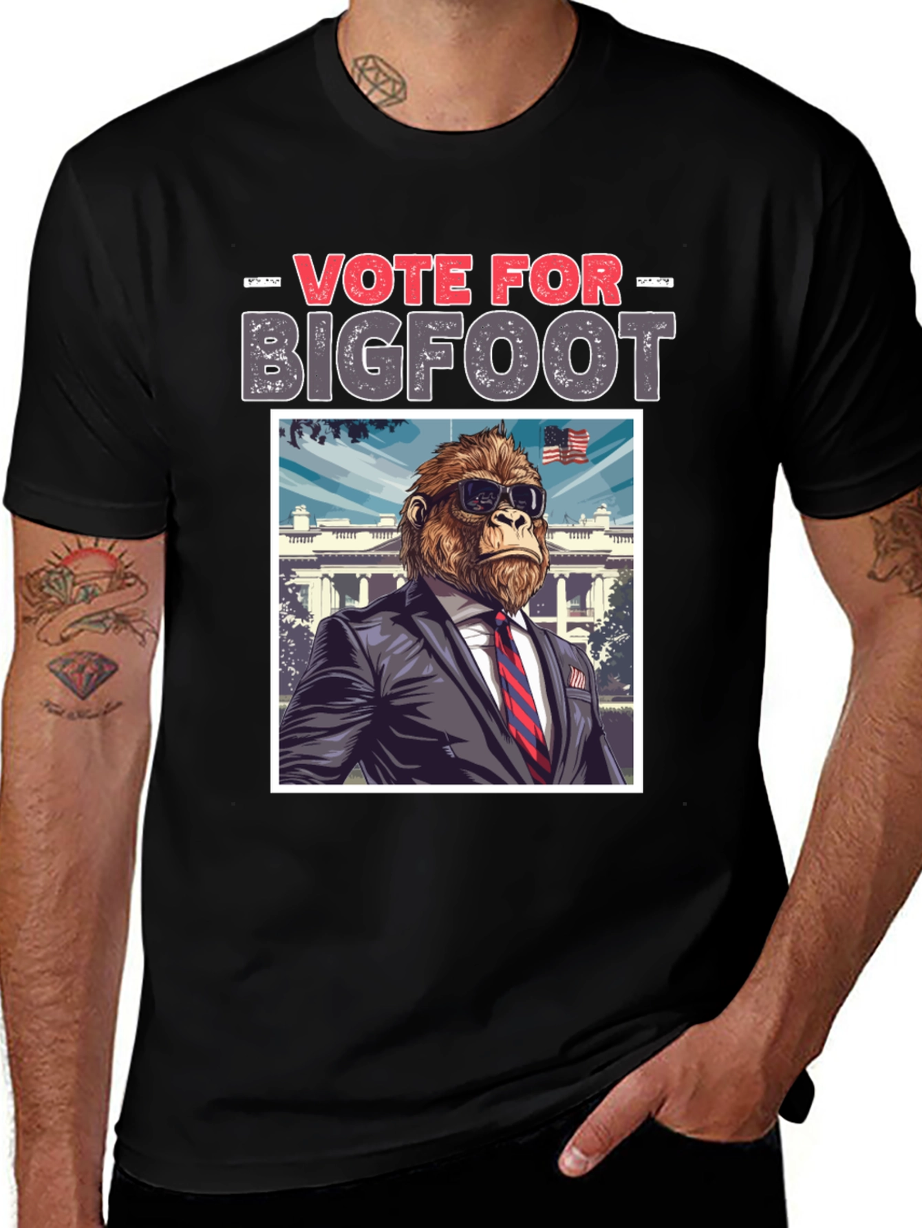 Vote for Bigfoot T-Shirt - Political Humor Tee