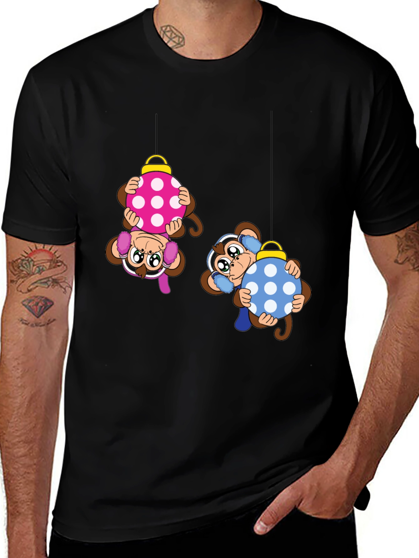 Variant 24 of Monkey Christmas Ornament T-Shirt