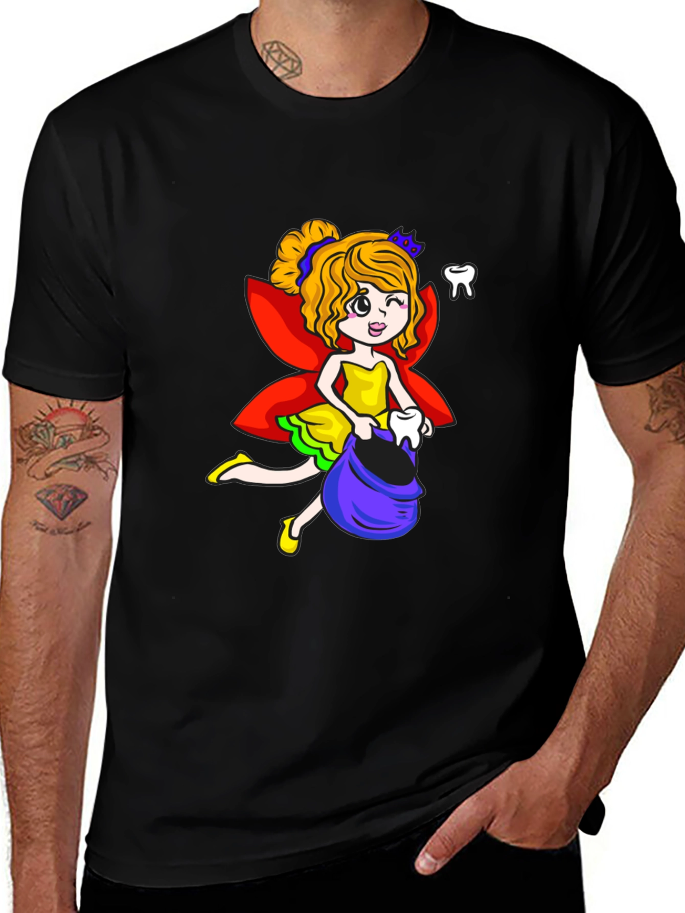 Variant 9 of Tooth Fairy T-Shirt Funny Dental Hygienist Tee