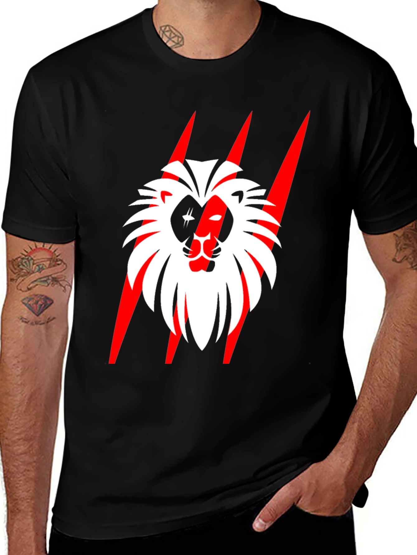 Variant 8 of Bold Lion Graphic Tee - Statement Style