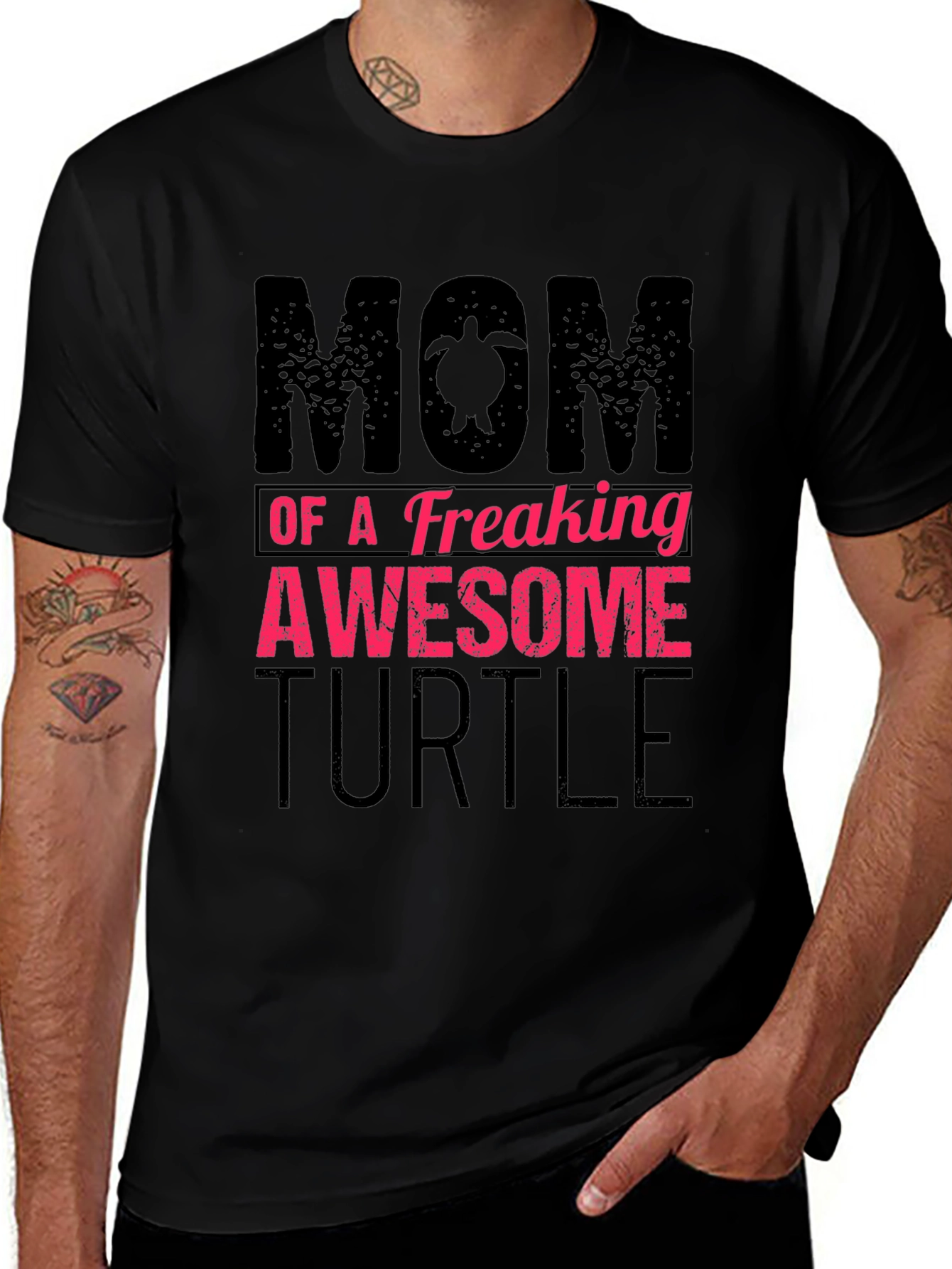 Variant 4 of Mom of a Freaking Awesome Turtle T-Shirt