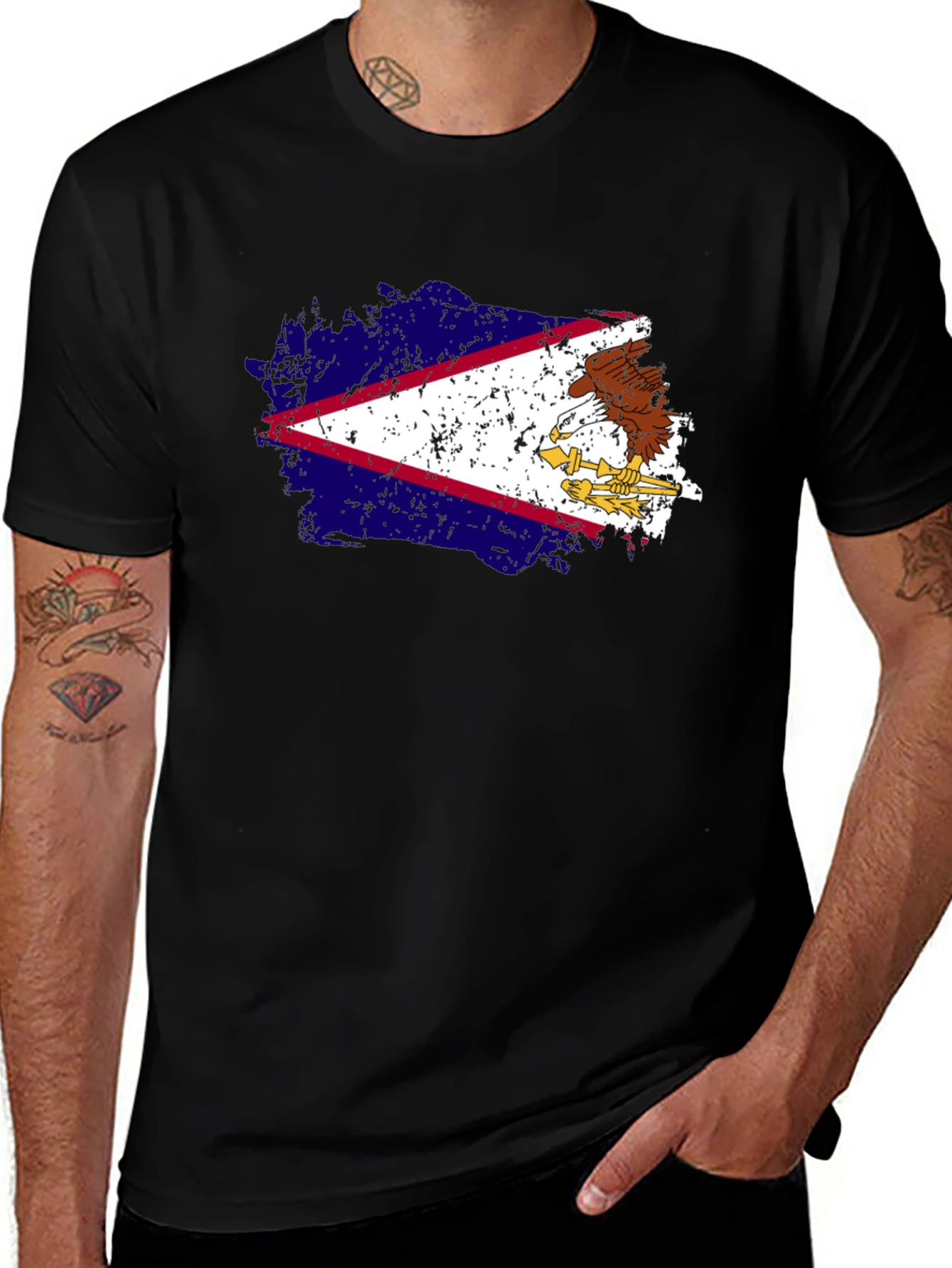 American Samoa Flag Graphic T-Shirt