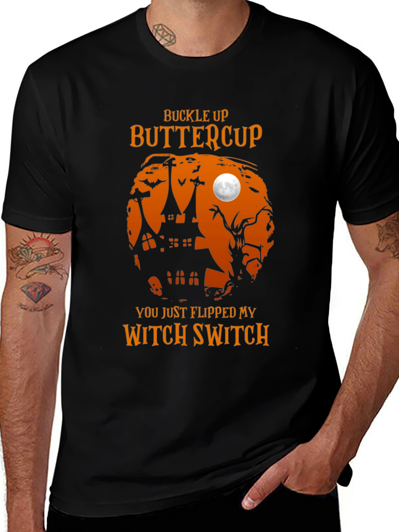 Buckle Up Buttercup Witch Halloween T-Shirt