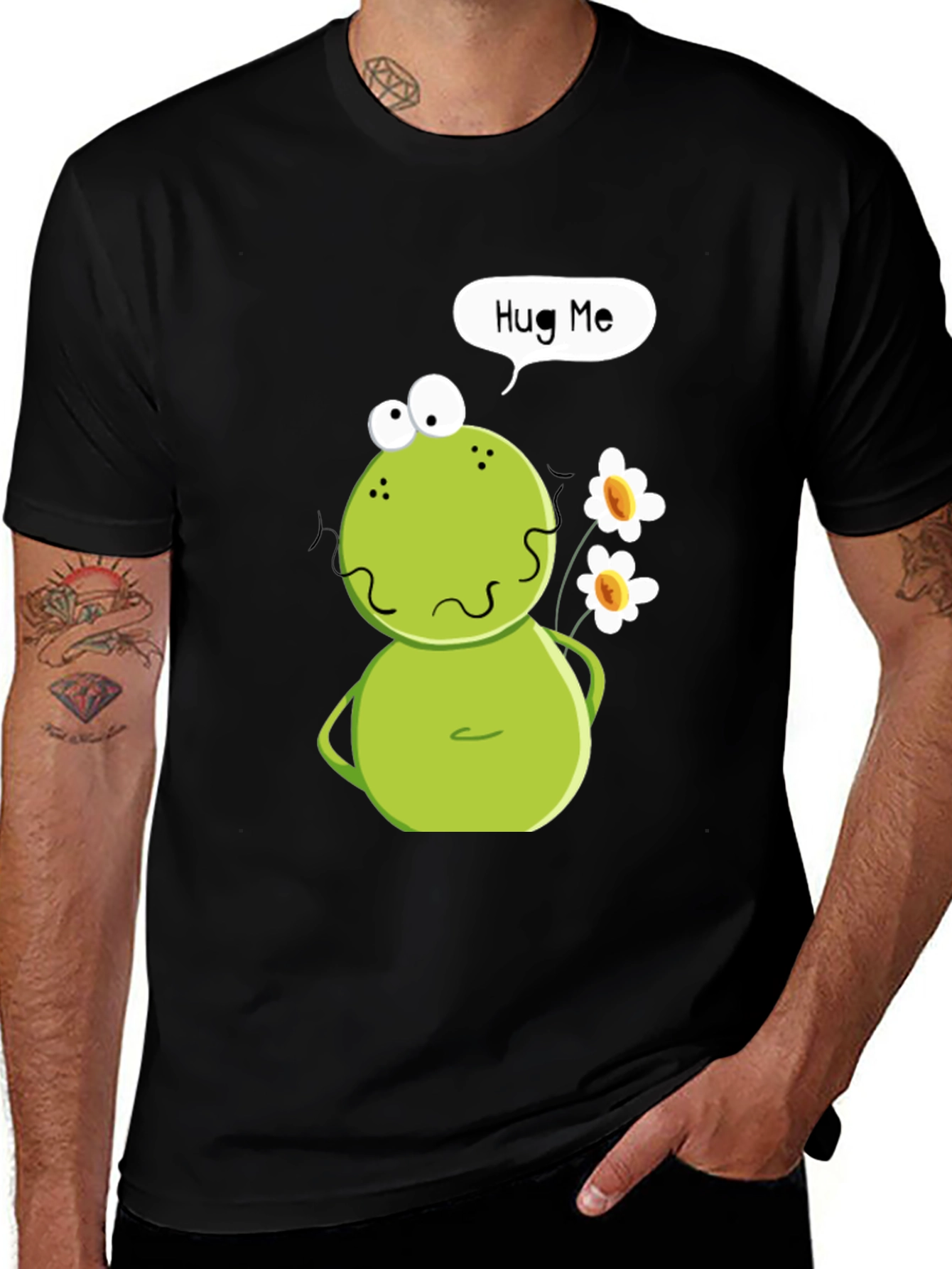 Variant 7 of Funny Frog Hug Me Graphic T-Shirt