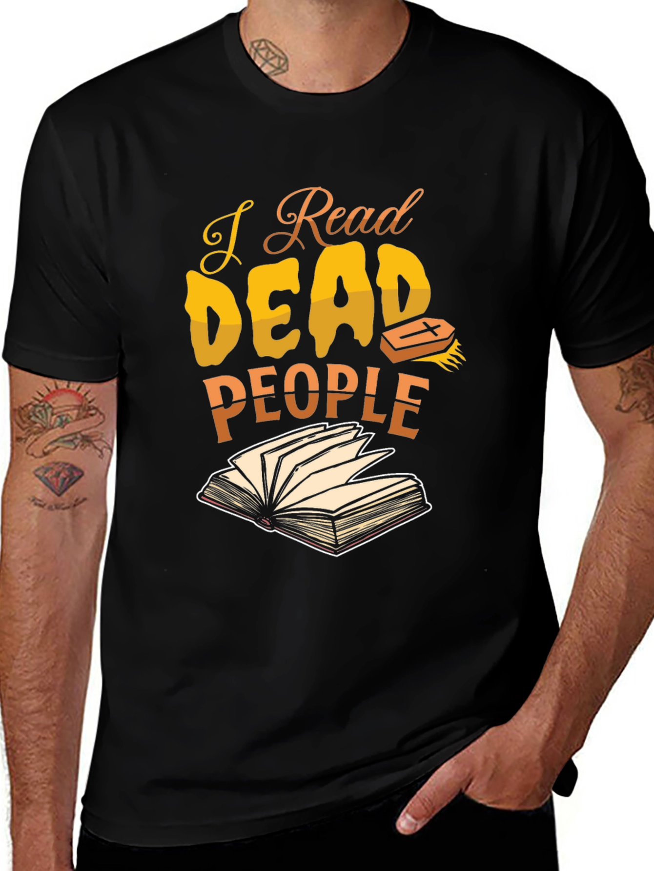 Variant 5 of I Read Dead People Graphic T-Shirt