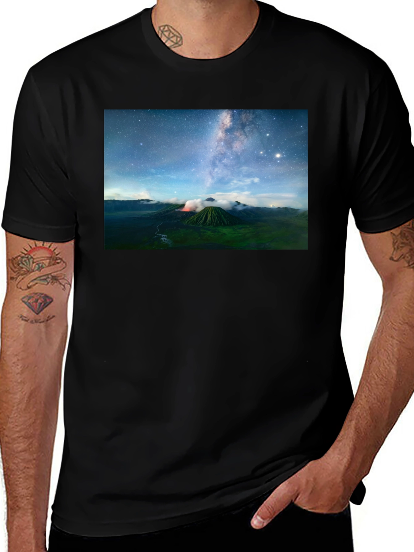 Variant 9 of Night Sky Volcano T-Shirt