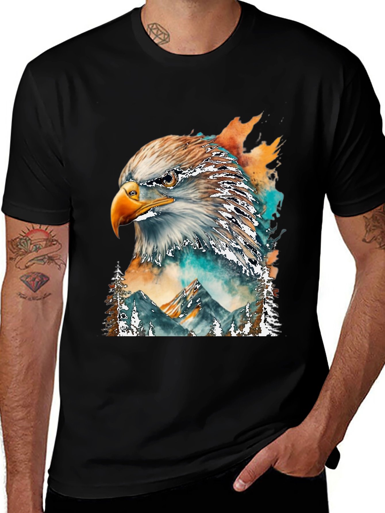 Variant 19 of Eagle Mountain Watercolor Men's T-Shirt