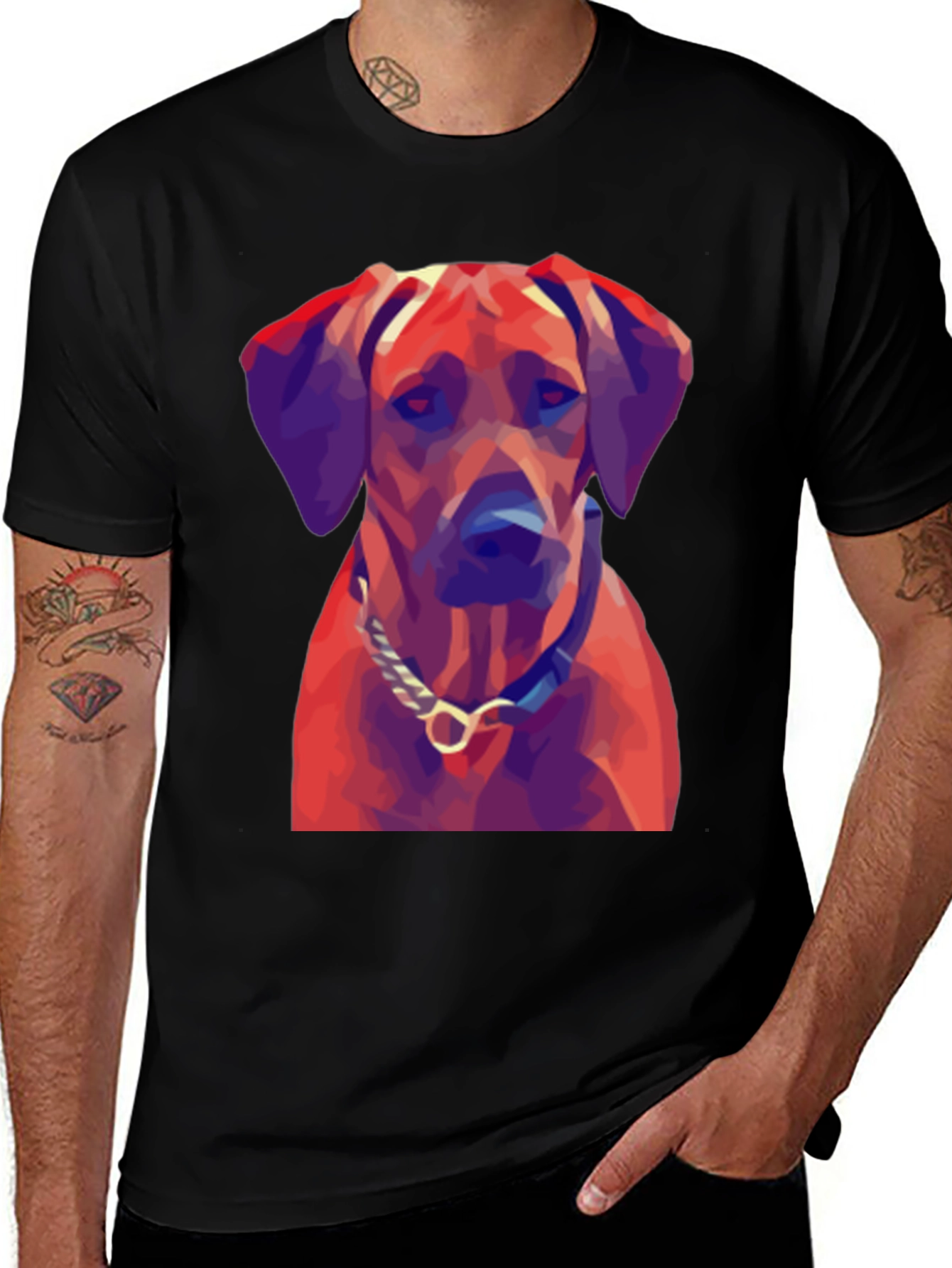 Rhodesian Ridgeback Dog Graphic Print T-Shirt