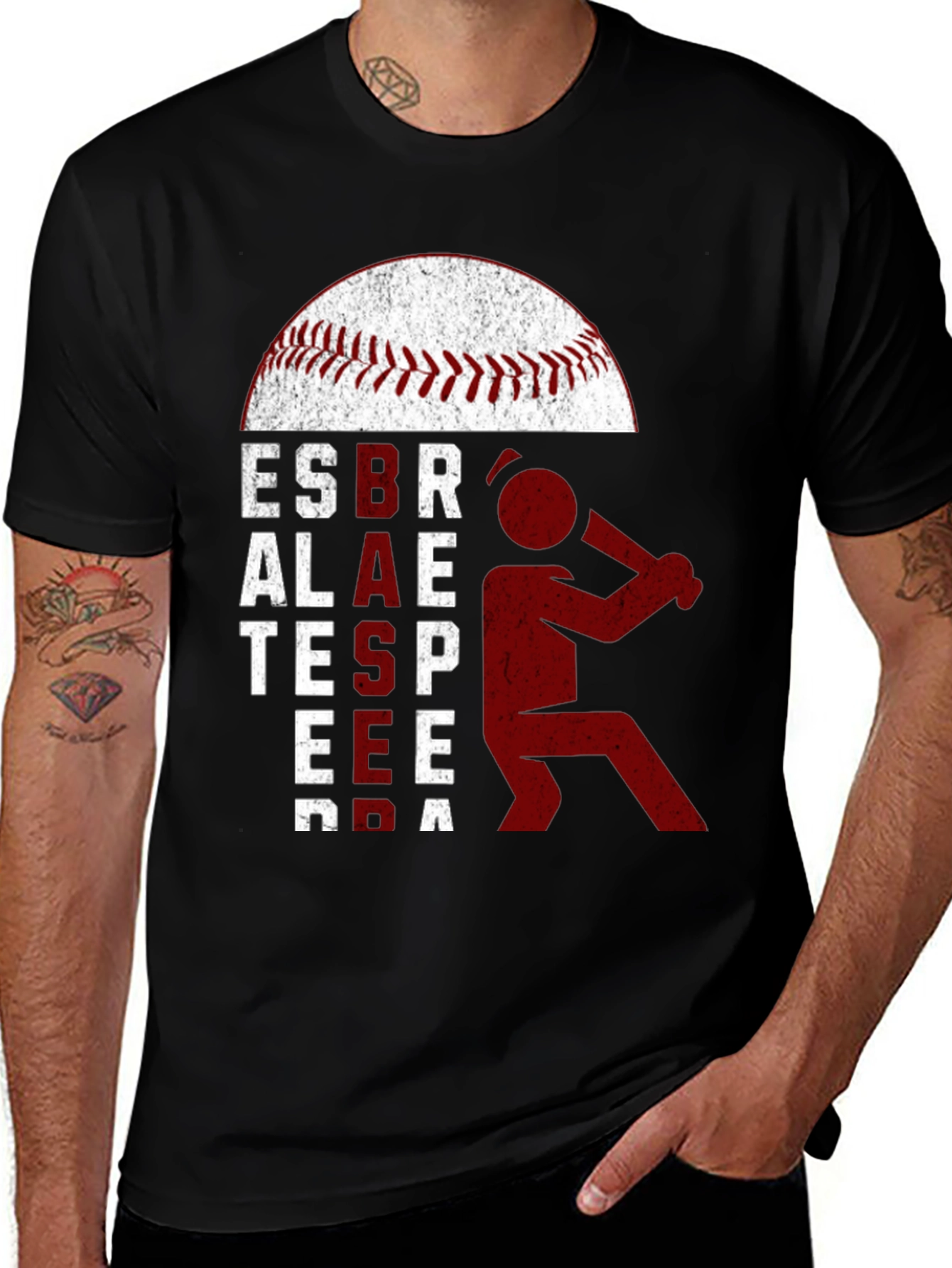 Baseball Player Graphic Tee - Strike Zone Comfort