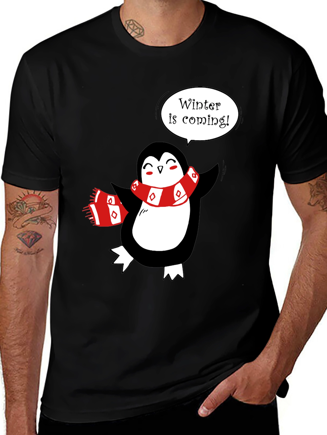 Variant 8 of Winter is Coming Penguin T-Shirt - Festive Holiday Tee