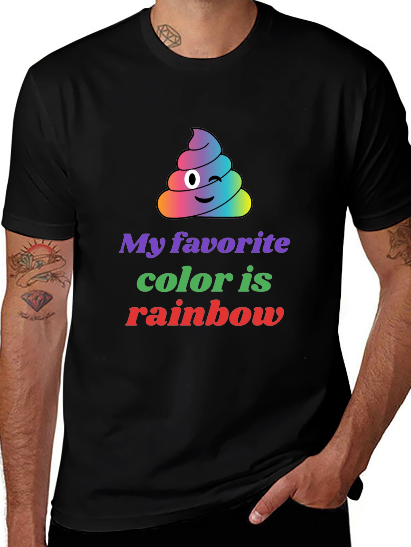 Variant 7 of Rainbow Poop Emoji T-Shirt