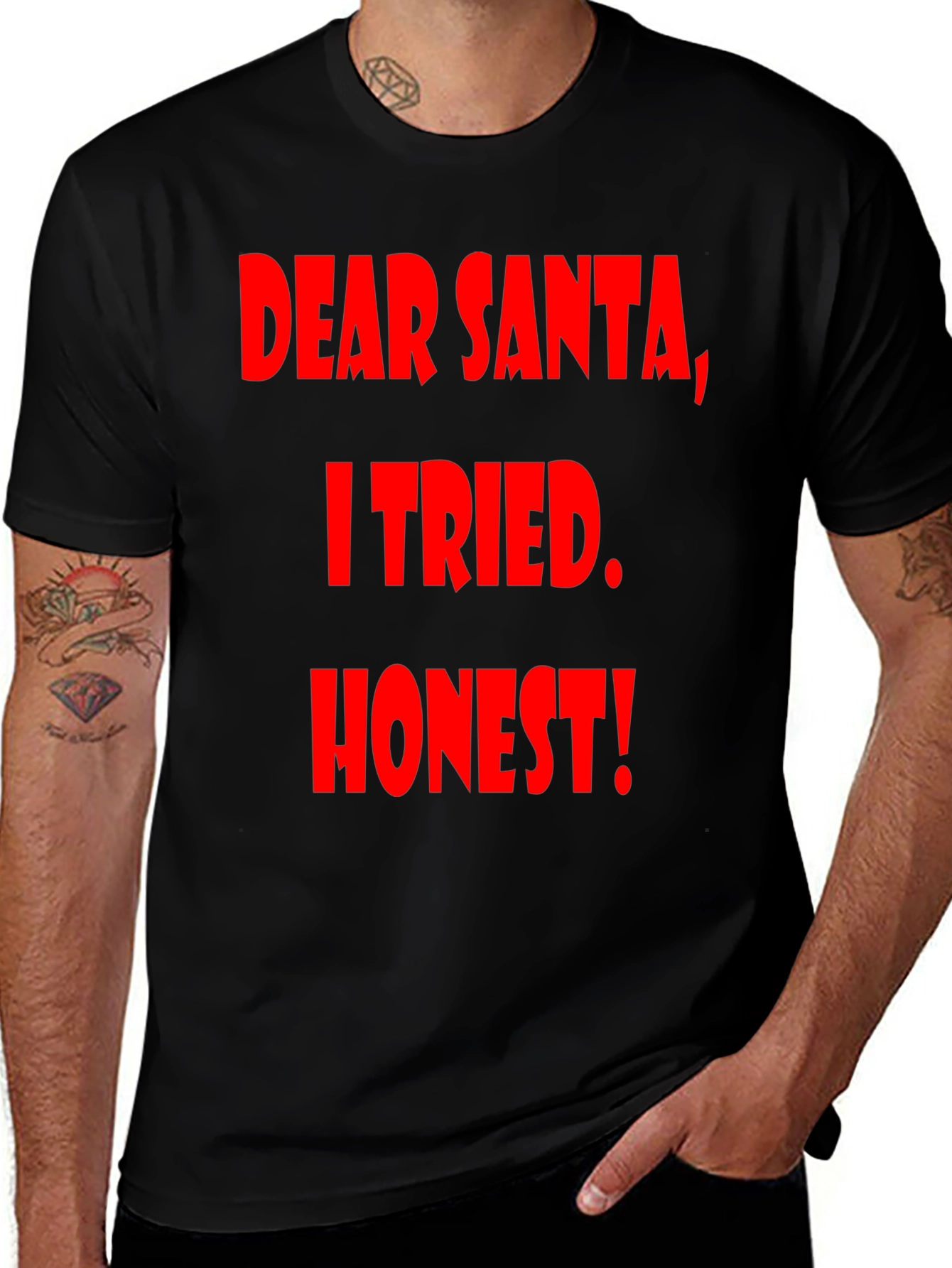 Dear Santa I Tried Honest! Graphic Tee