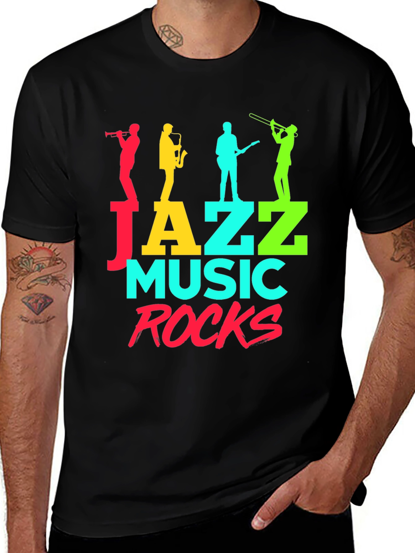 Variant 26 of Jazz Music Rocks Graphic T-Shirt