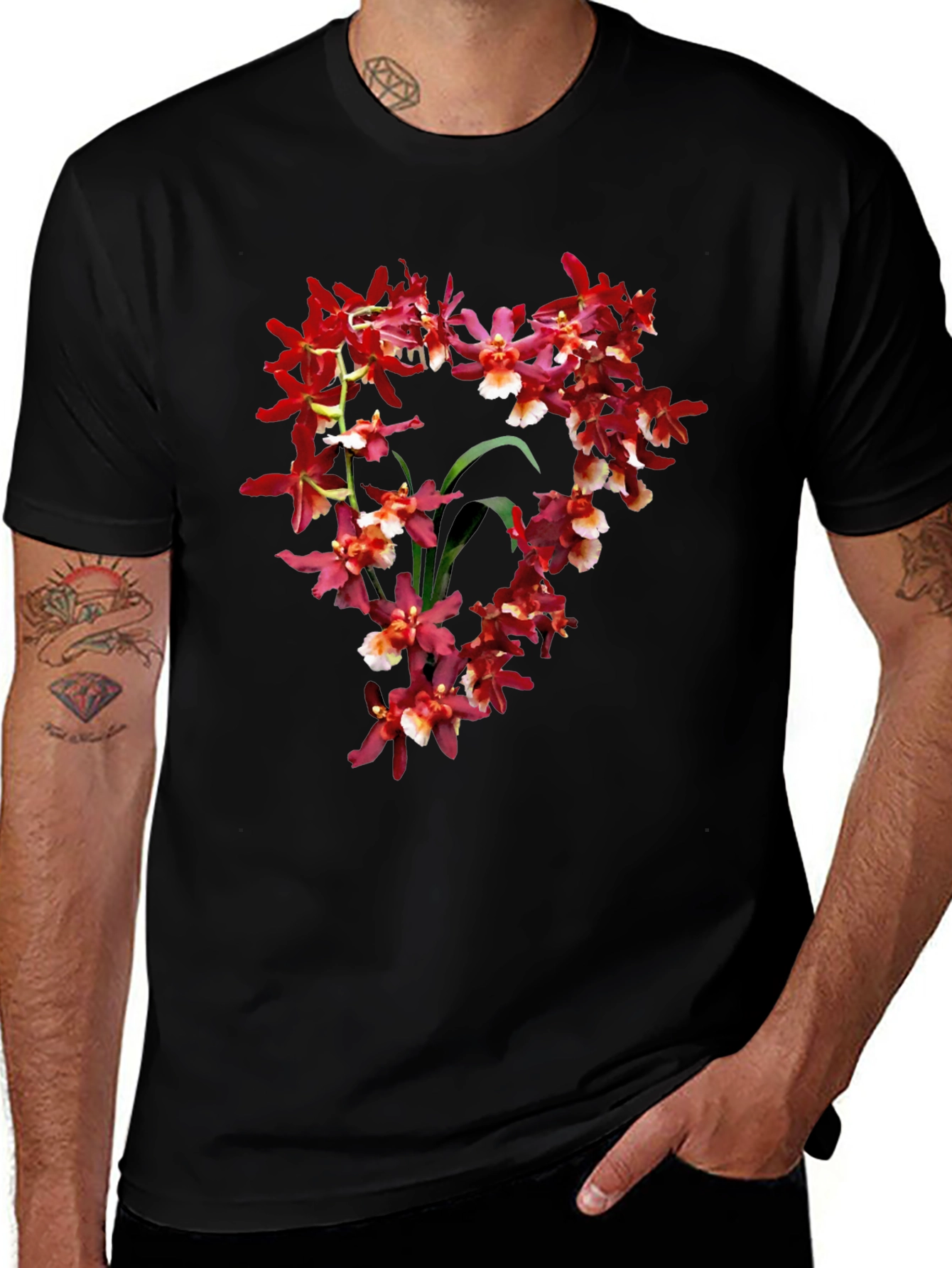 Variant 12 of Floral Orchid Graphic Print T-Shirt