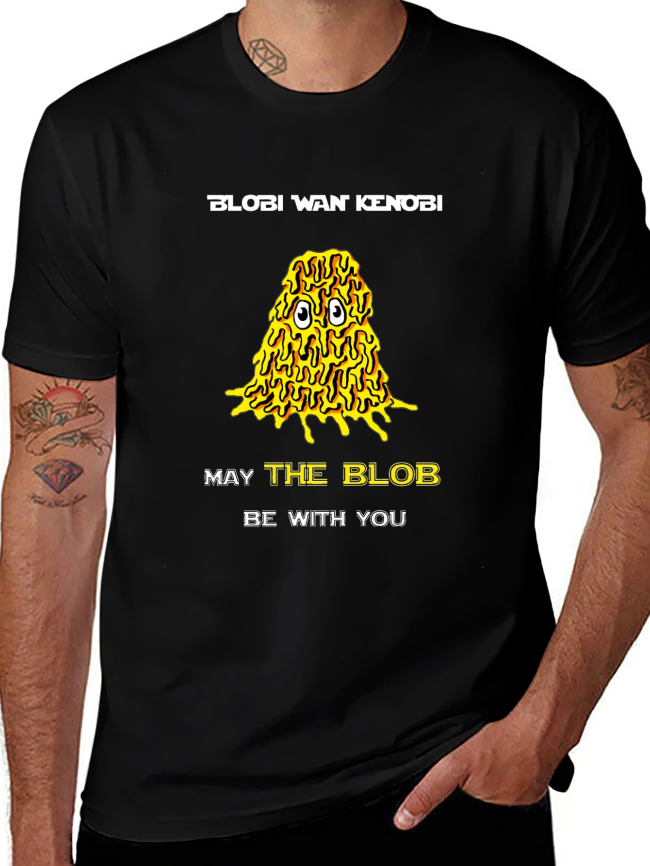 Blobi Wan Kenobi T-Shirt - May the Blob Be With You!