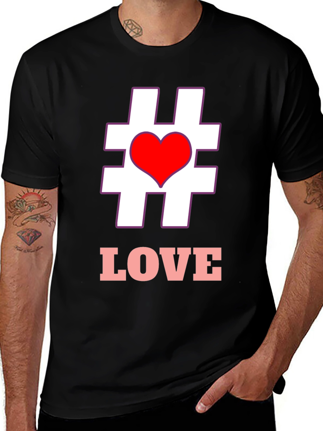 Variant 12 of Hashtag Love T-Shirt