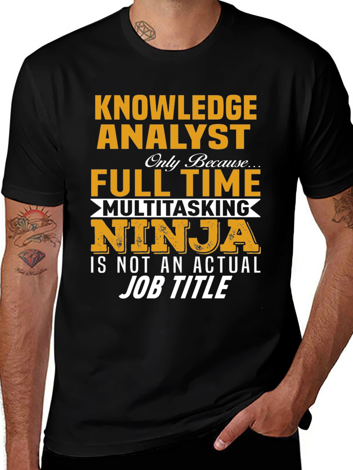 Knowledge Analyst Full Time Multitasking Ninja T-Shirt