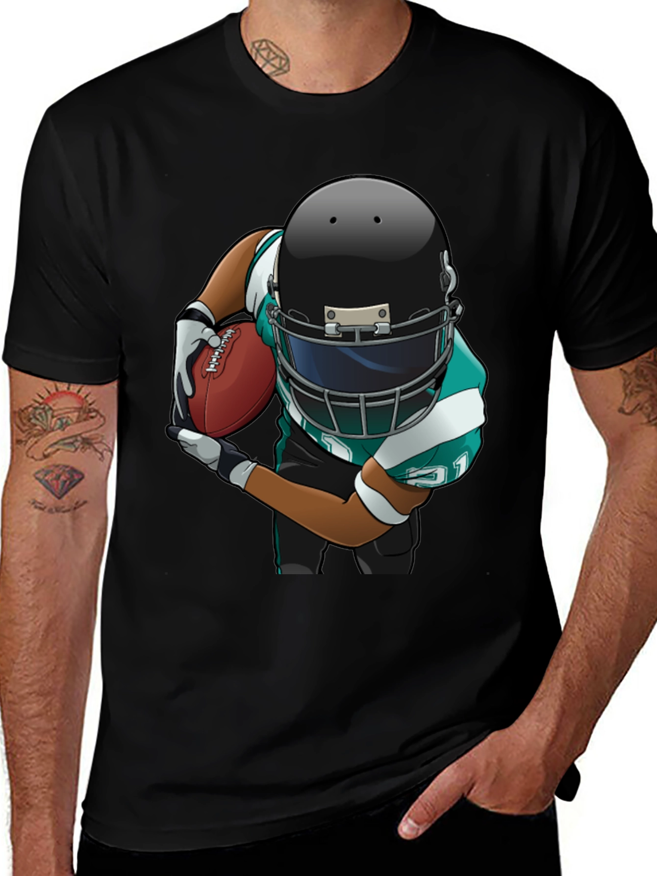 Variant 12 of Football Player Graphic T-Shirt