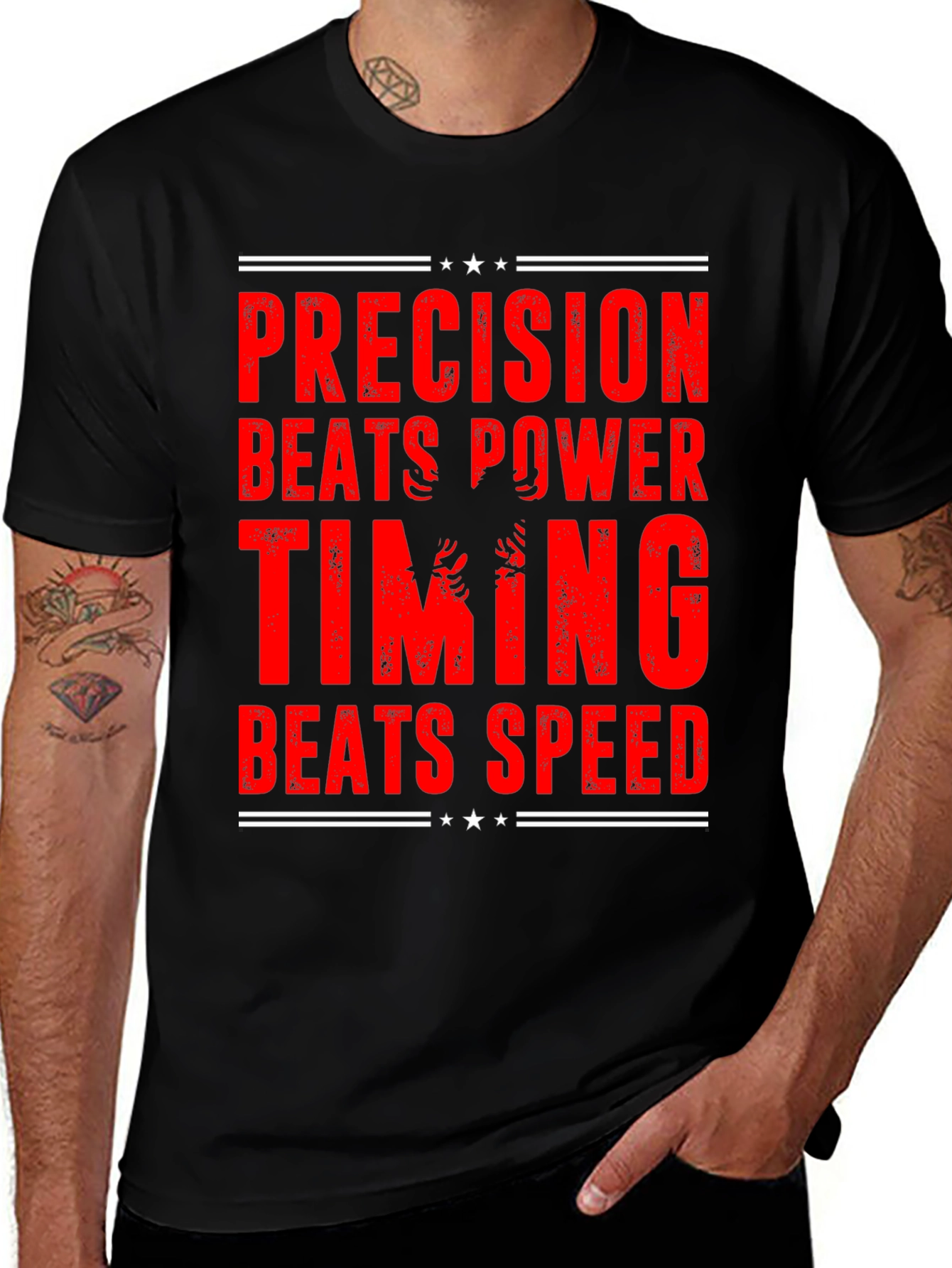 Precision Beats Power Graphic T-Shirt