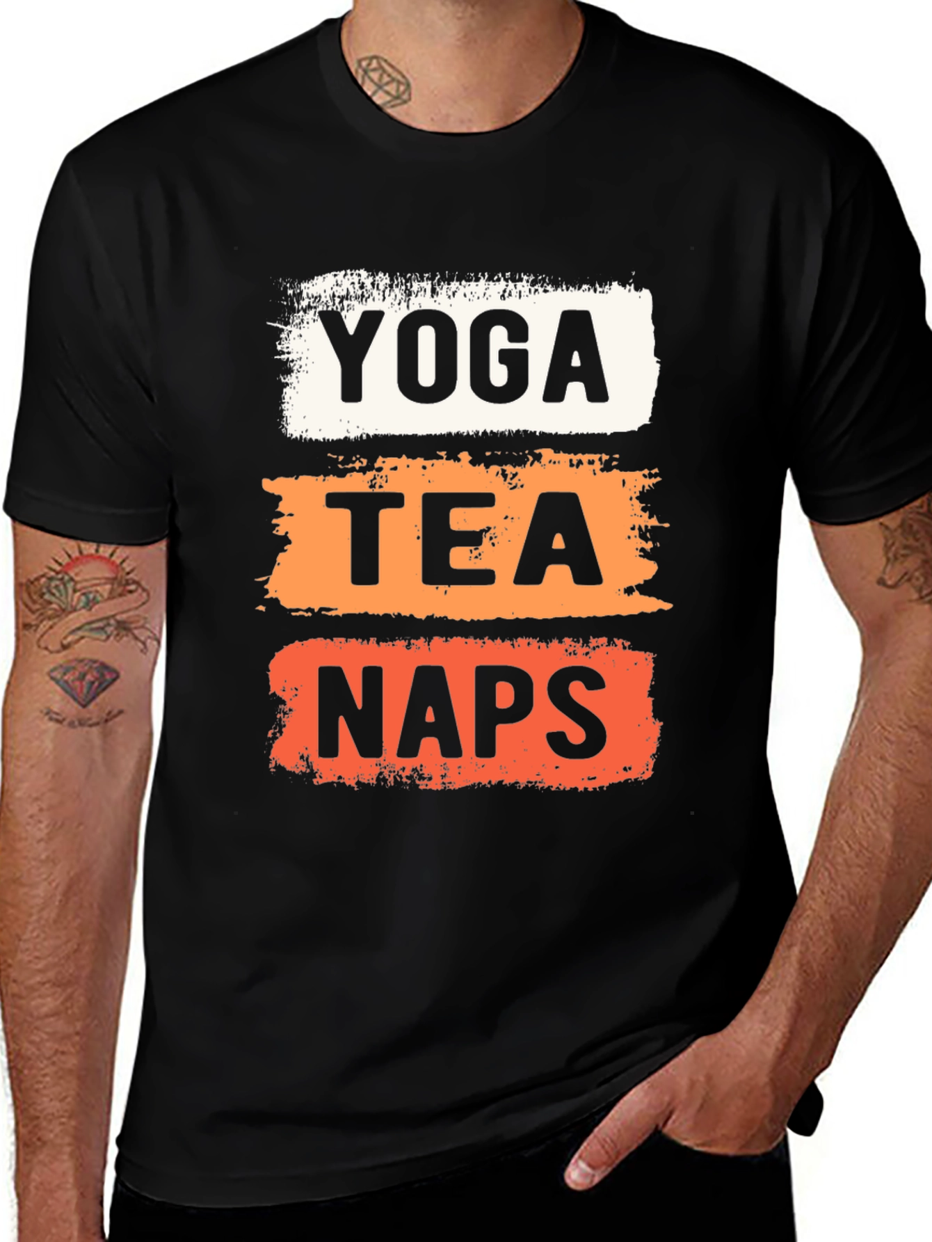 Variant 25 of Yoga Tea Naps Graphic T-Shirt - Relaxation Mode