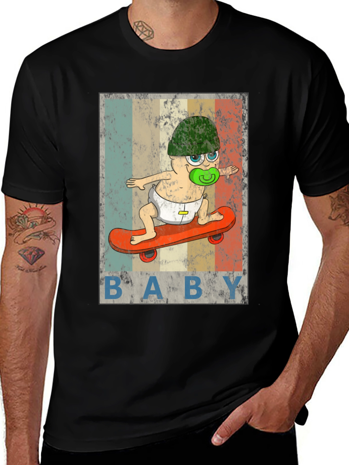 Skateboarding Baby Graphic Tee