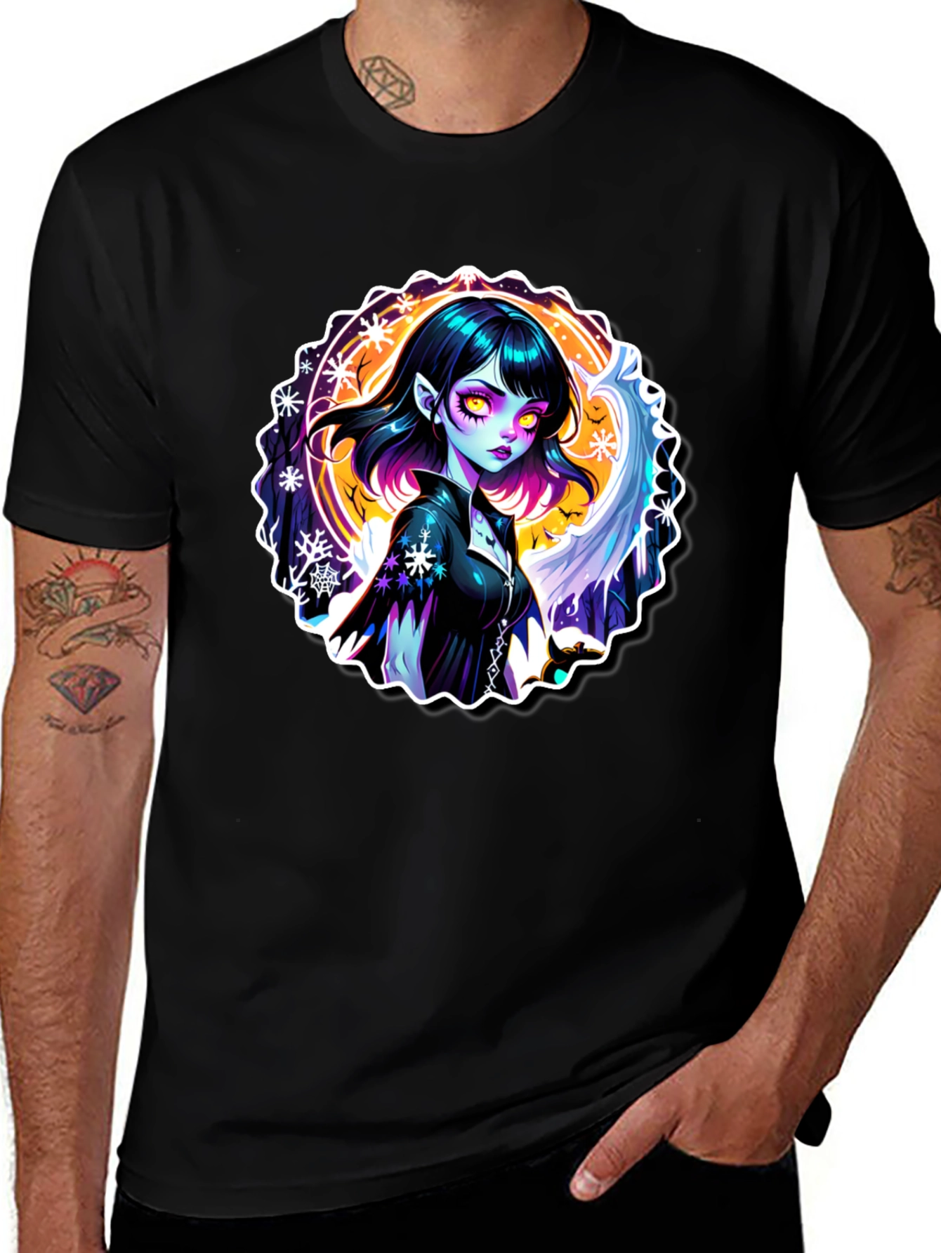 Variant 19 of Gothic Vampire T-Shirt - Edgy & Unique Design