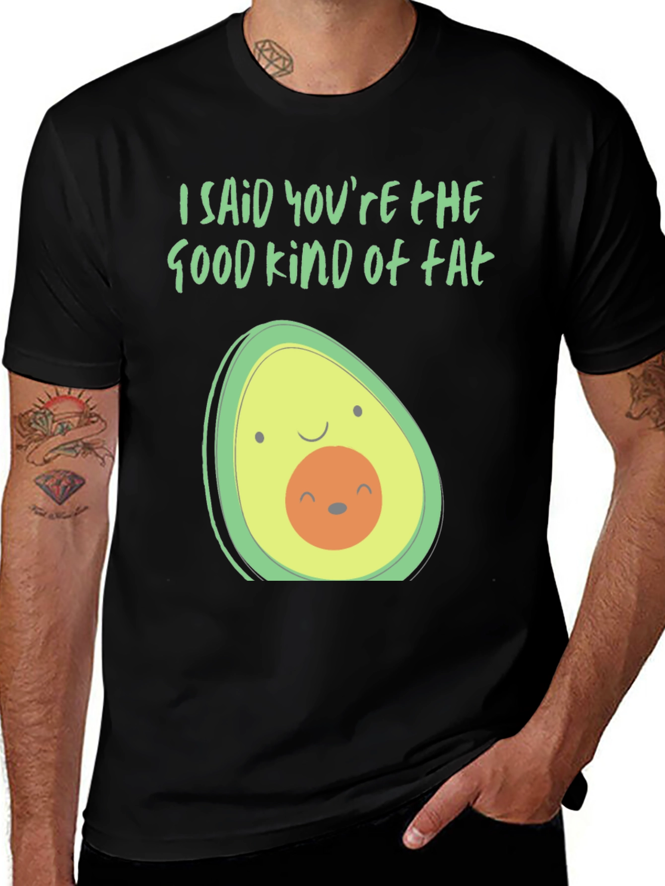 Variant 22 of Funny Avocado Good Fat T-Shirt