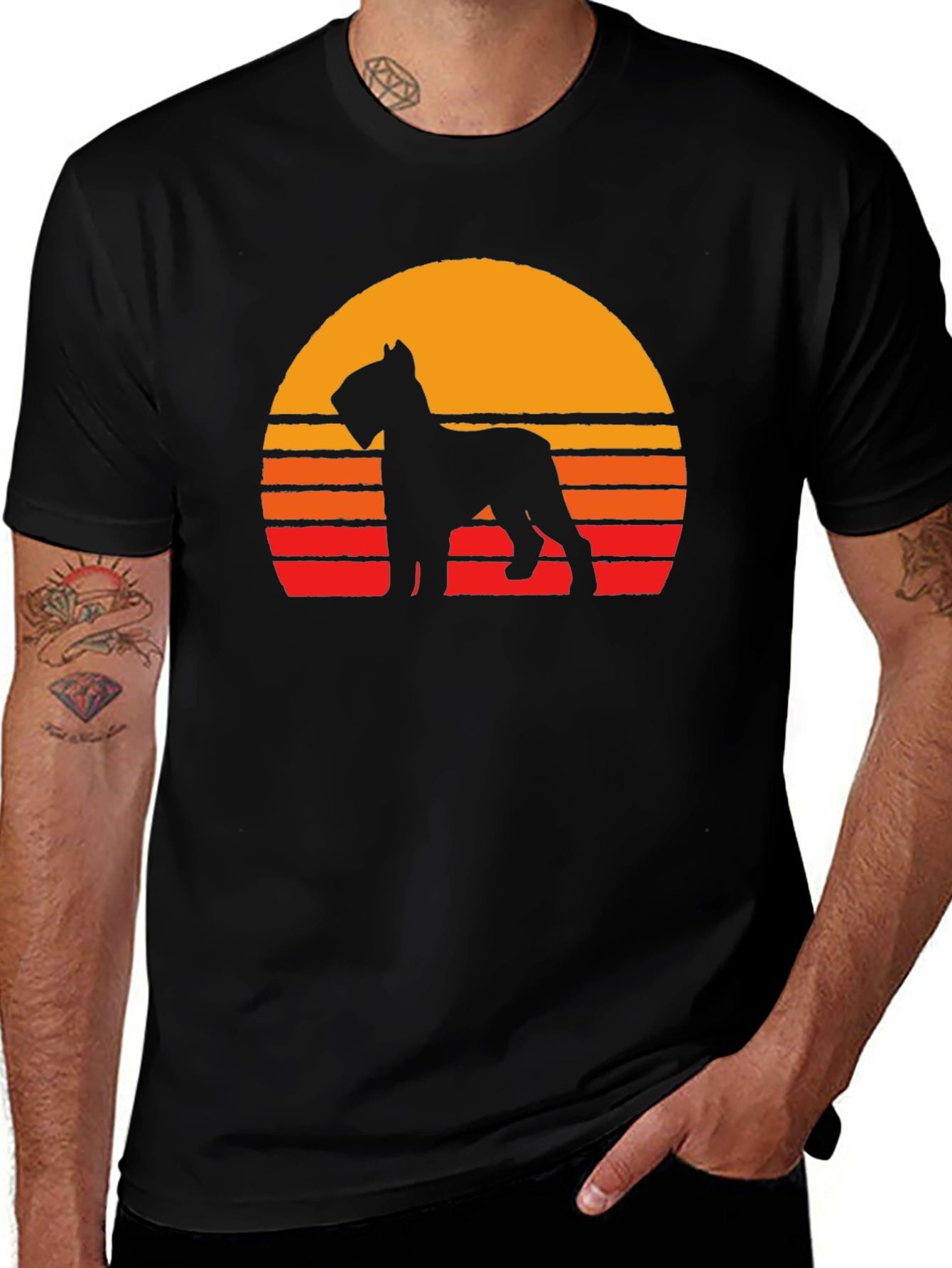 Variant 28 of Dog Sunset Silhouette T-Shirt