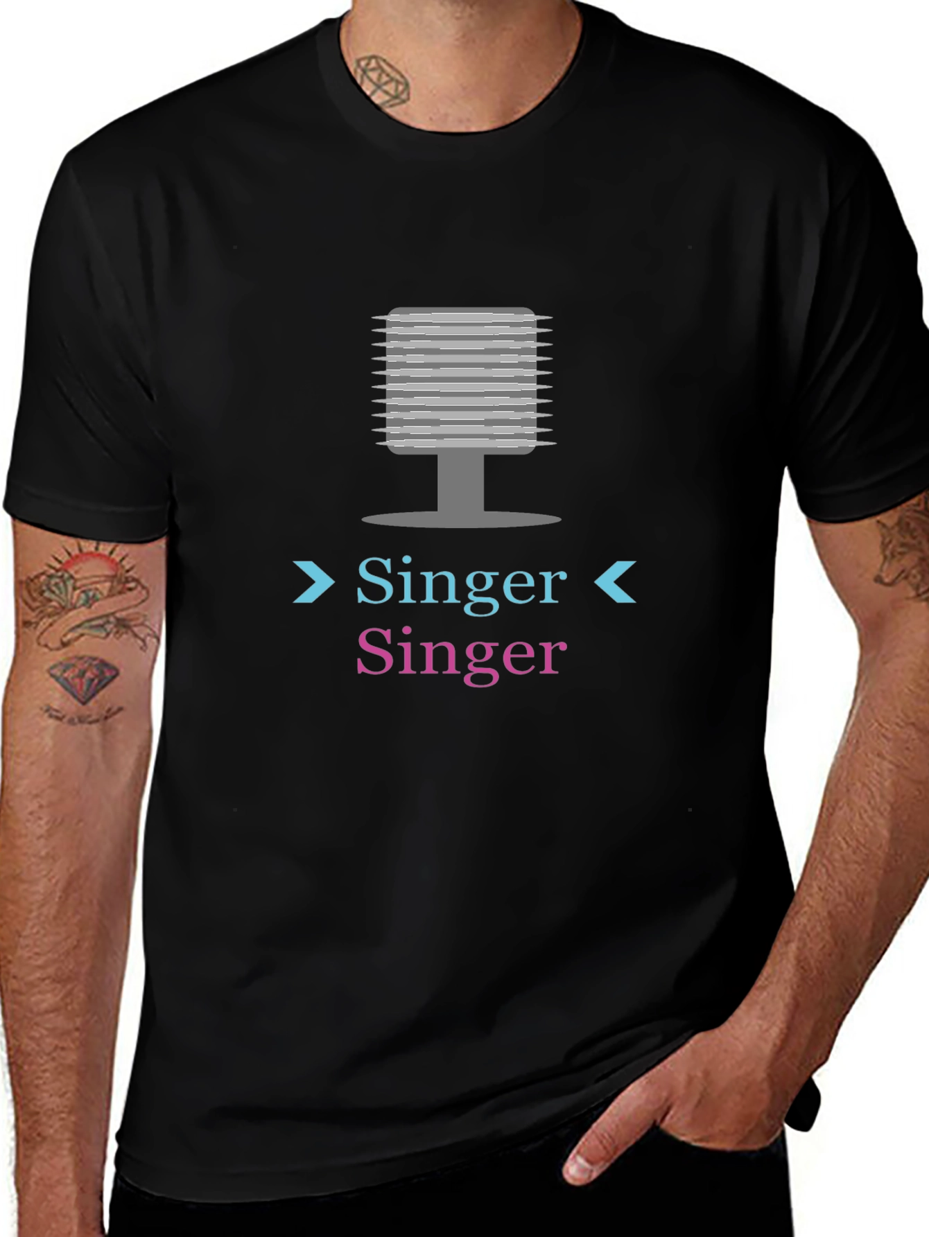 Variant 27 of Singer Microphone Graphic Tee - Unisex
