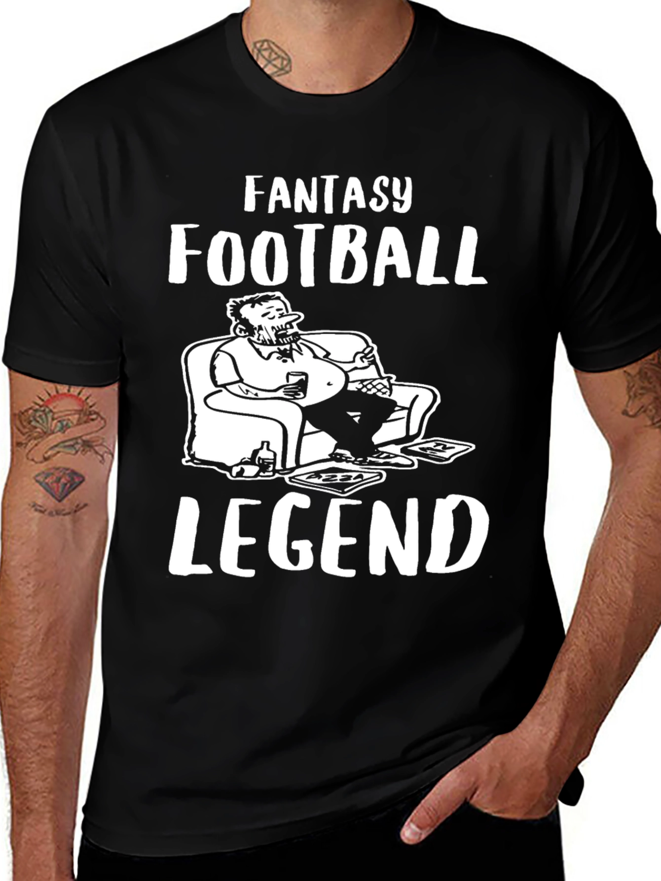 Variant 13 of Fantasy Football Legend Graphic Tee - Black