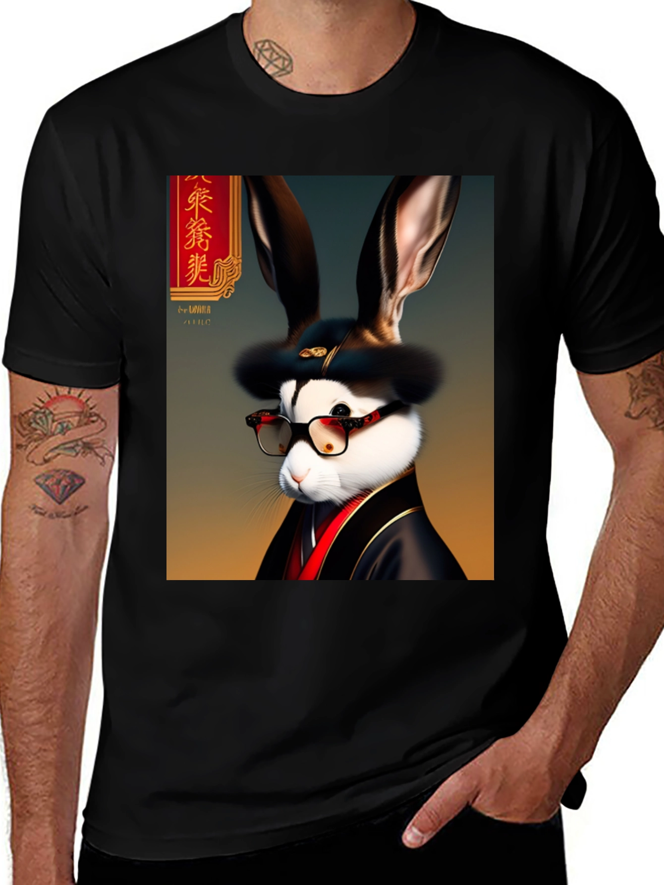 Variant 14 of Rabbit in Robe Graphic Tee